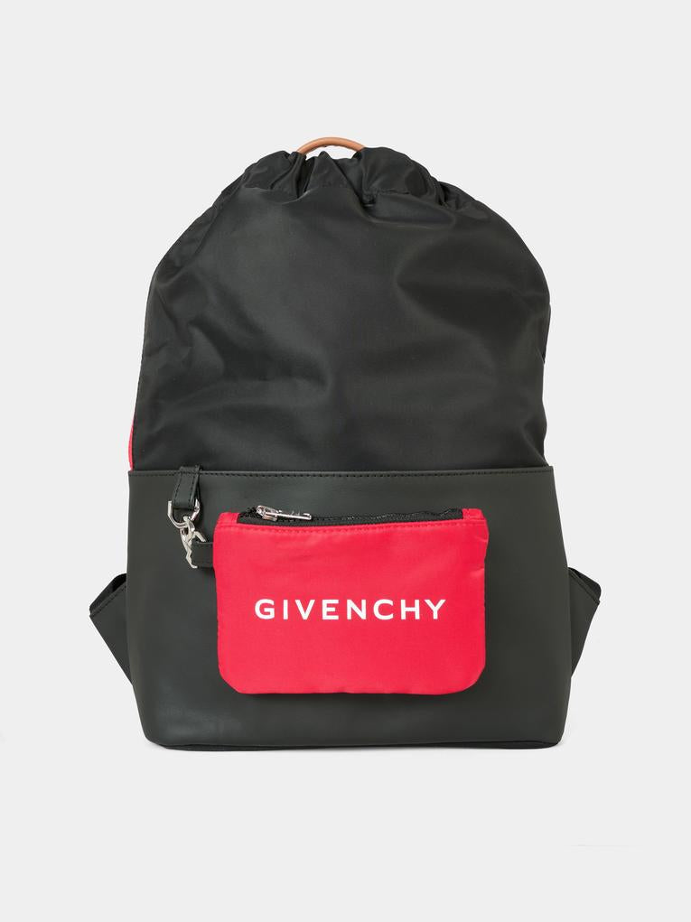 Zaino nero per bambini con patches,Givenchy Kids,H30906 09B