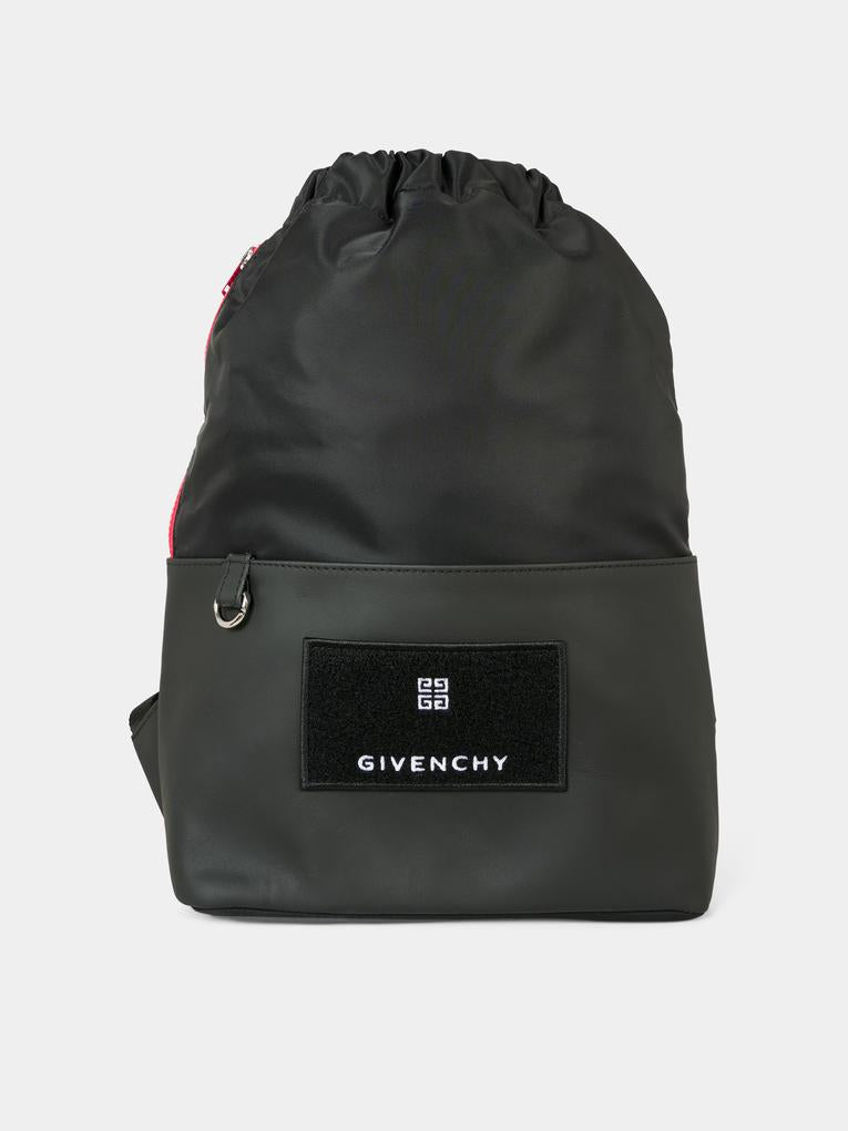 Zaino nero per bambini con patches,Givenchy Kids,H30906 09B