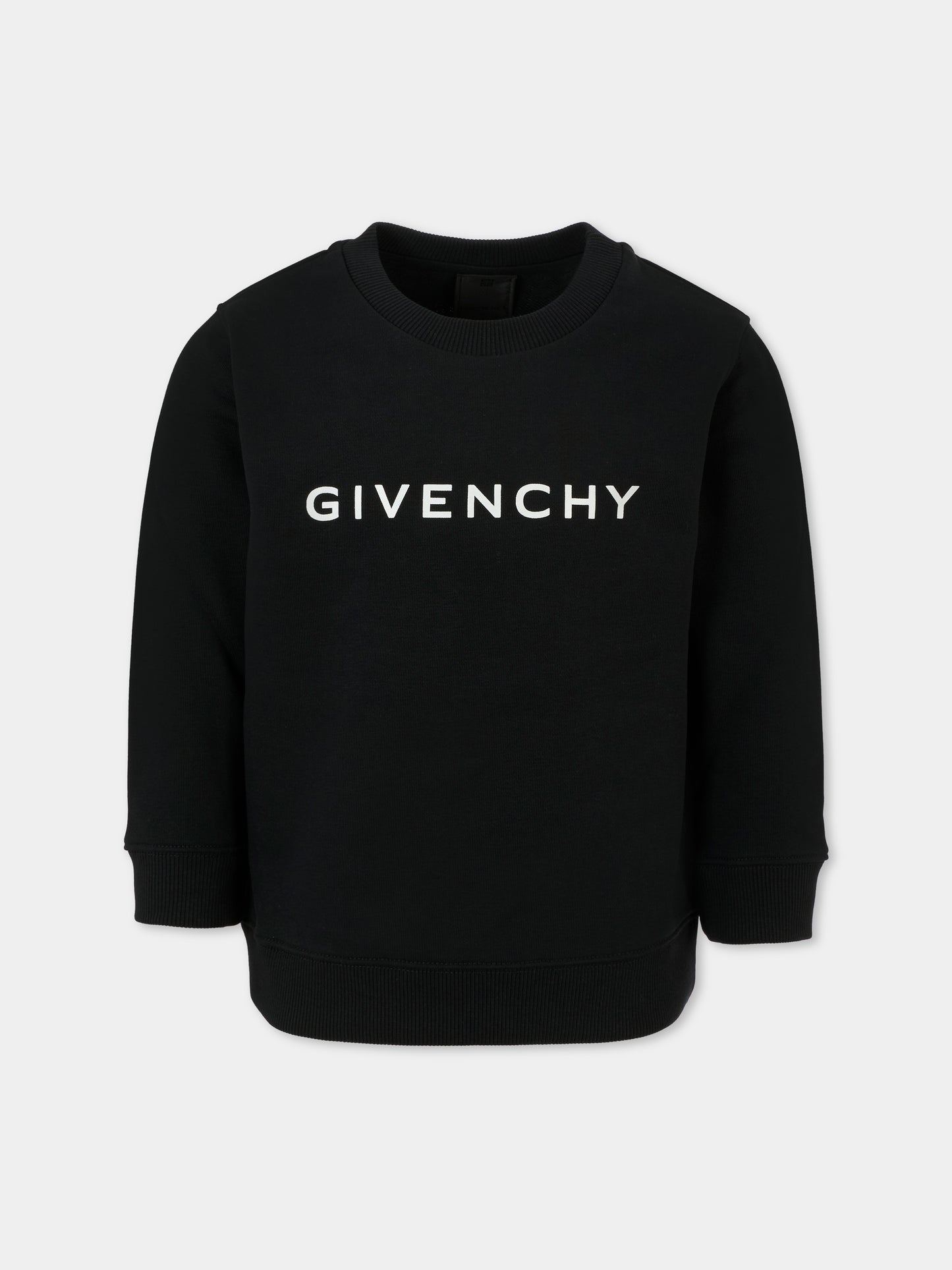 Felpa nera per bambini con logo,Givenchy Kids,H30937 09B