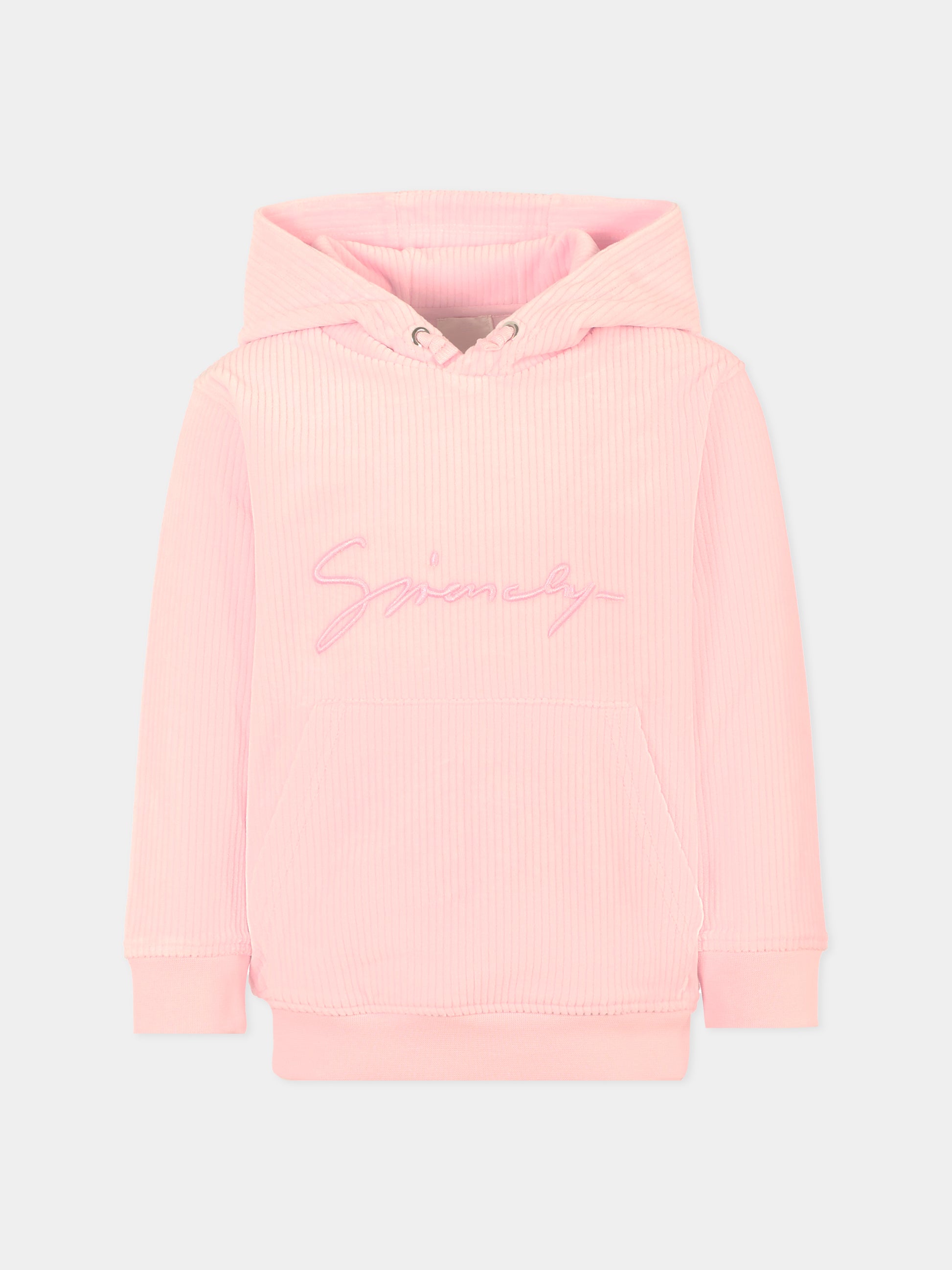 Felpa rosa per bambina con logo,Givenchy Kids,H30940 44Z