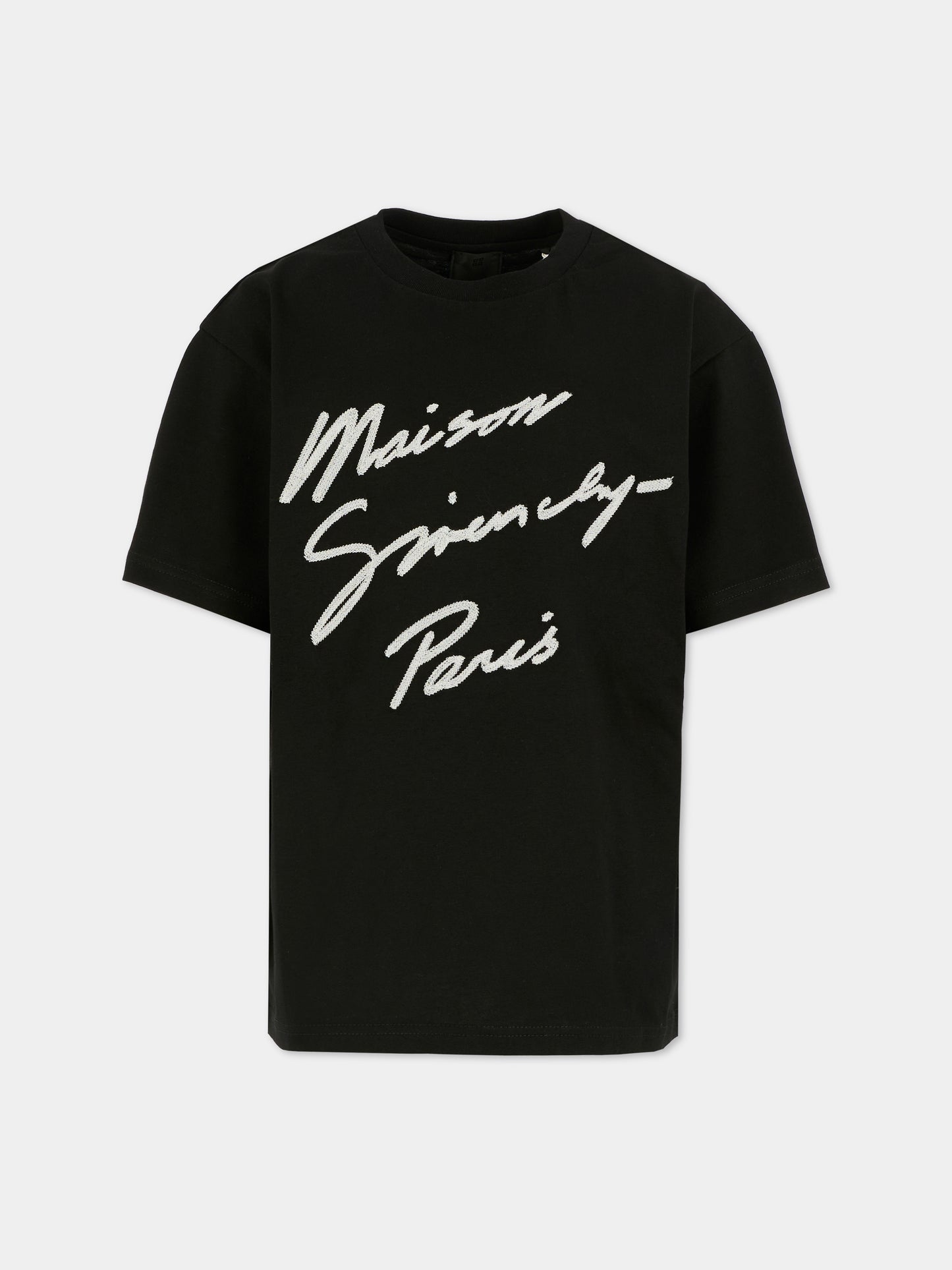 T-shirt nera per bambino con logo,Givenchy Kids,H30951 09B