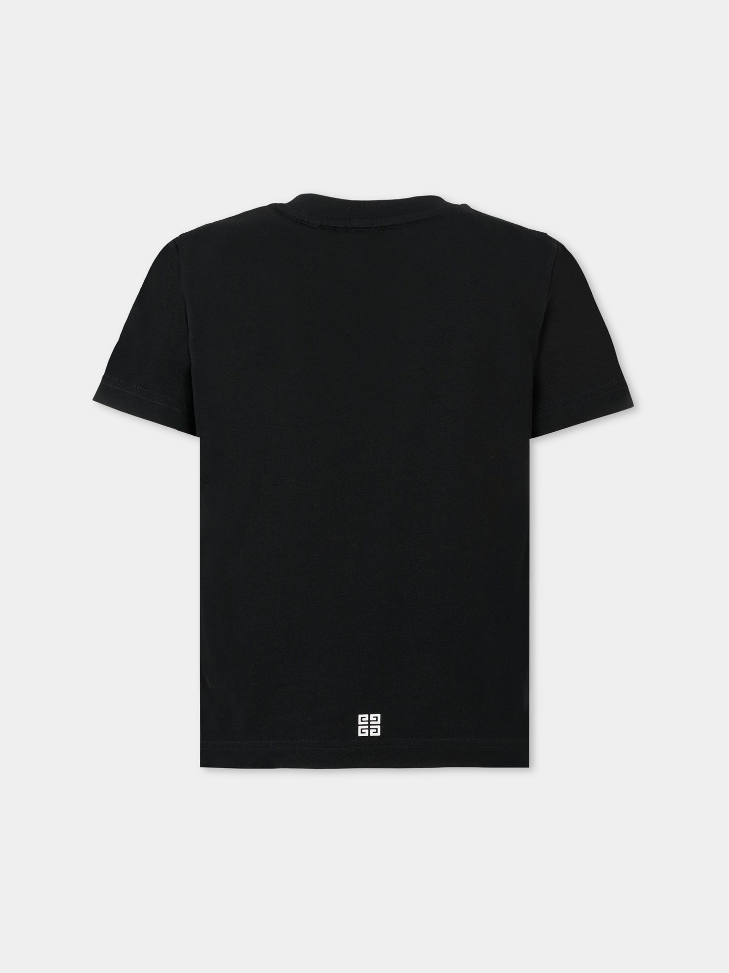 T-shirt nera per bambini con logo,Givenchy Kids,H30952 09B