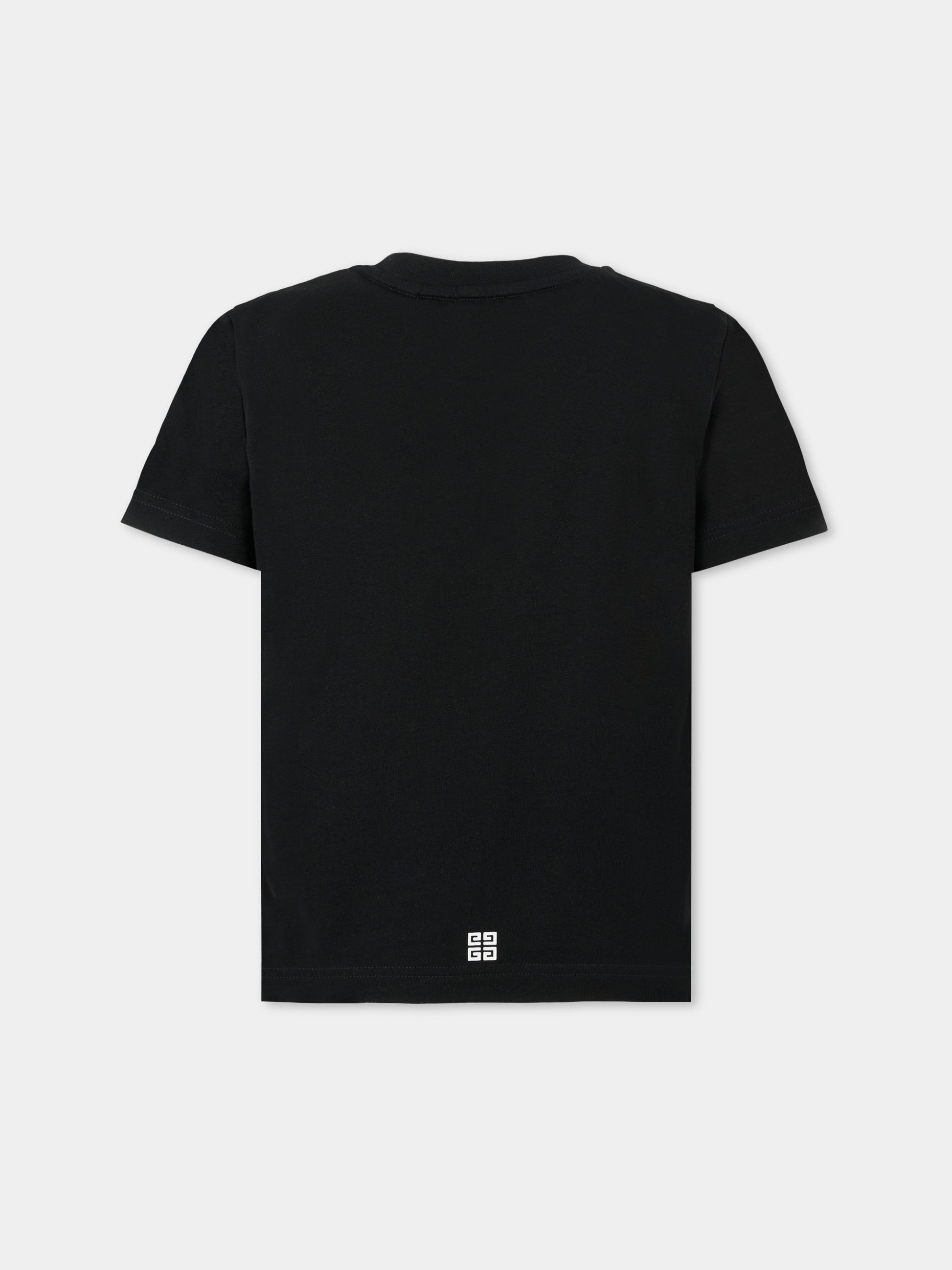 T-shirt nera per bambini con logo,Givenchy Kids,H30952 09B