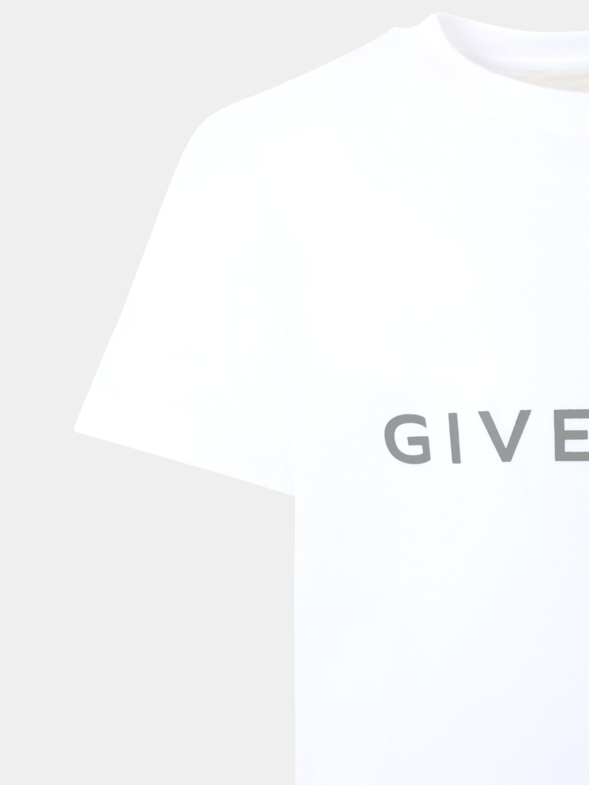 T-shirt bianca per bambini con logo,Givenchy Kids,H30952 10P