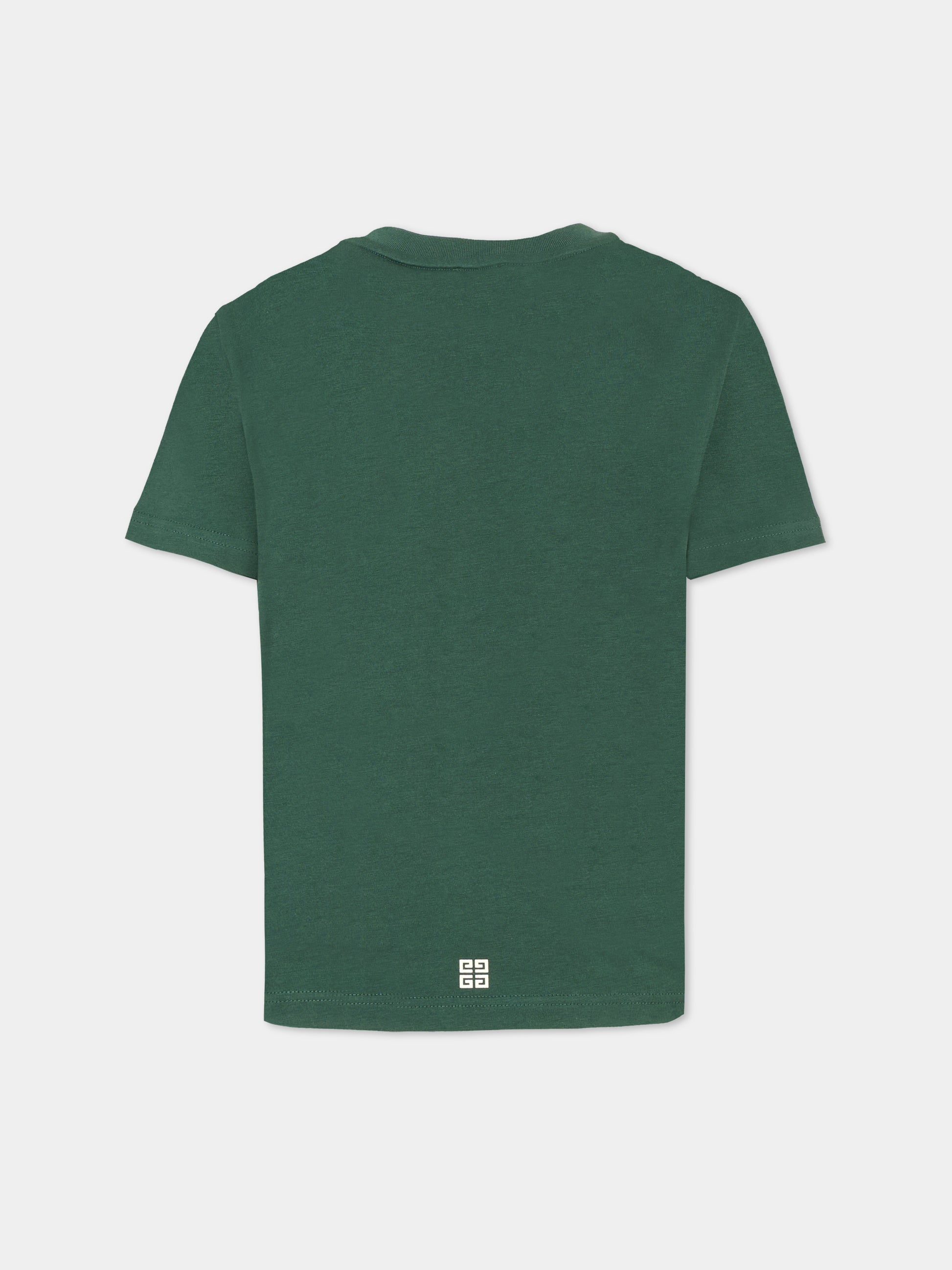 T-shirt verde per bambini con logo,Givenchy Kids,H30952 672