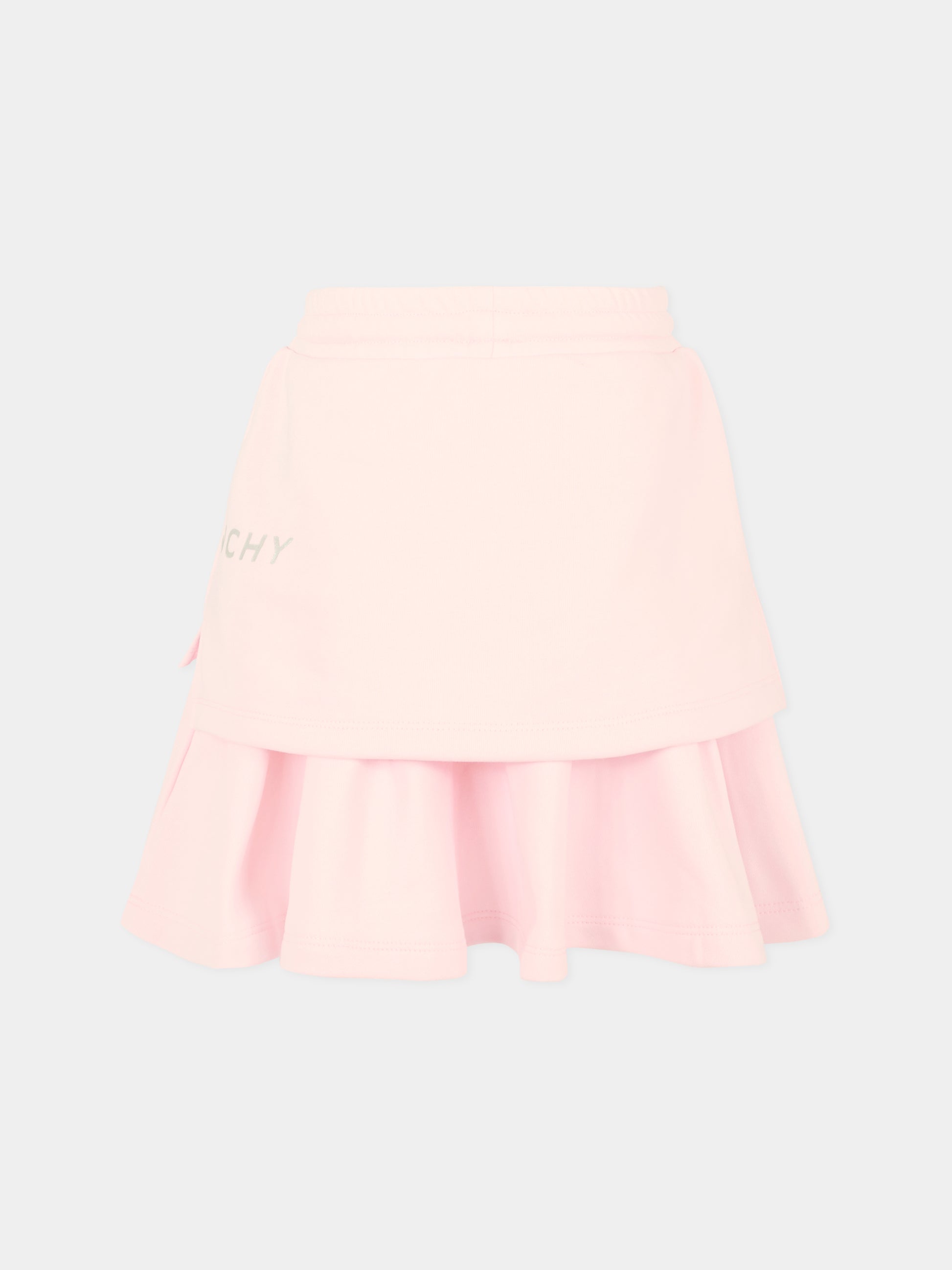 Gonna rosa per bambina con logo,Givenchy Kids,H30975 44Z
