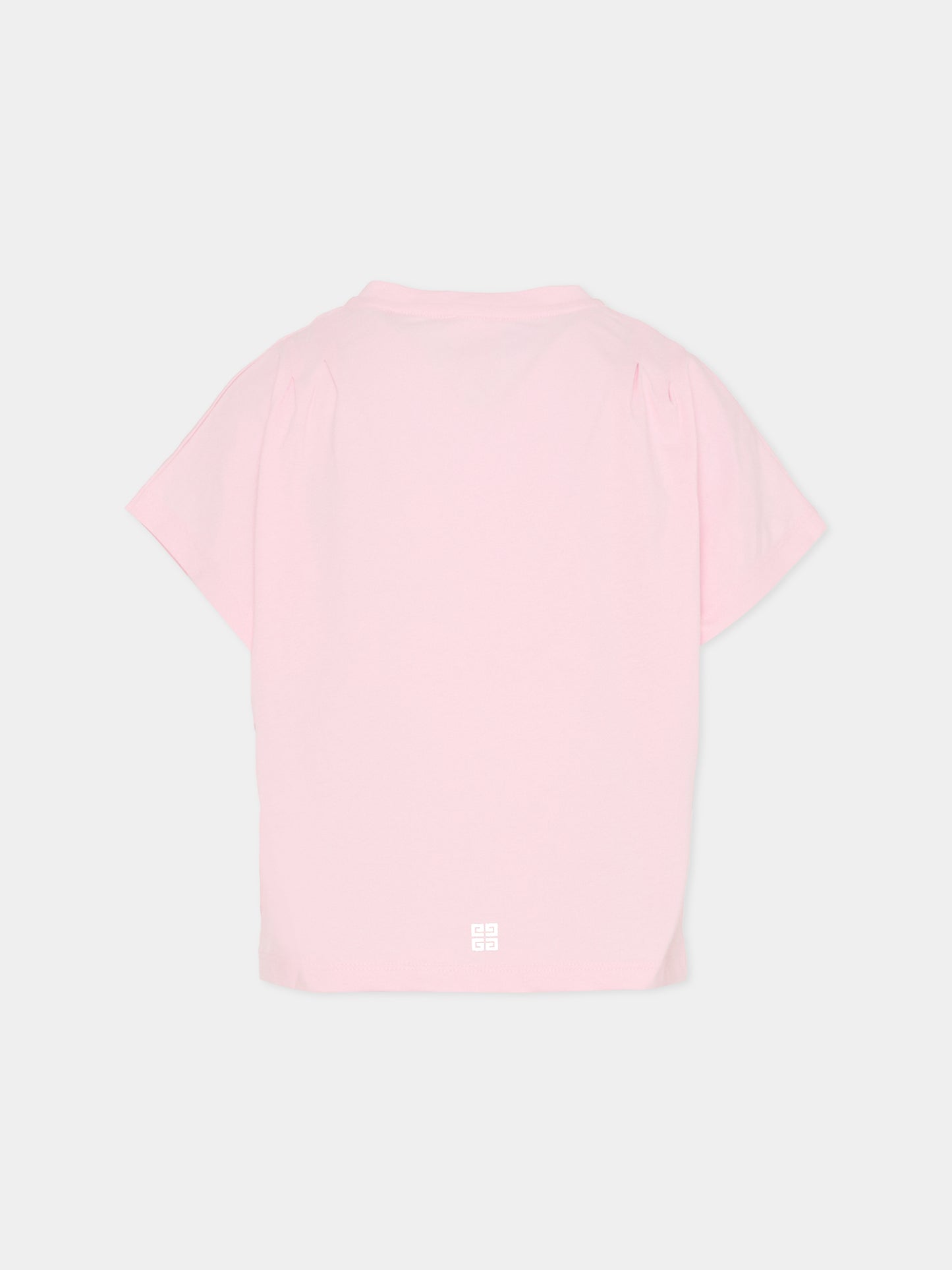 T-shirt rosa per bambina con logo,Givenchy Kids,H31010 44Z