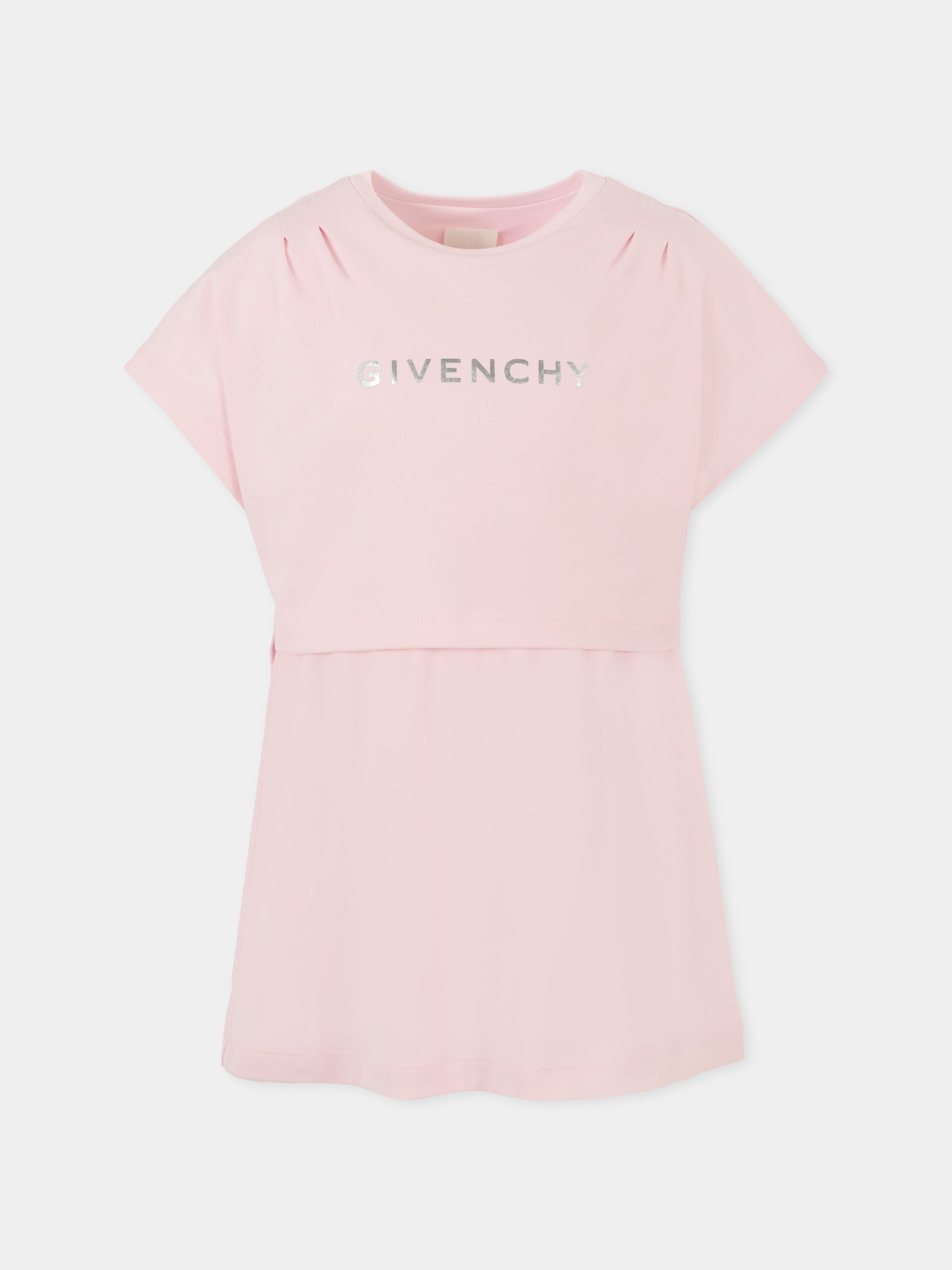 Vestito rosa per bambina con logo,Givenchy Kids,H31031 44Z