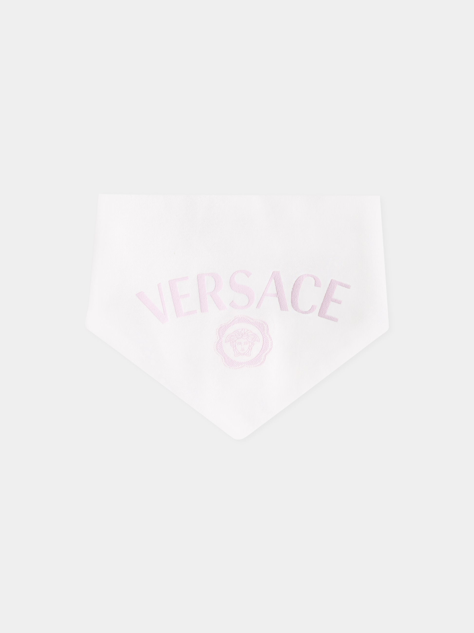 Set tutina avorio e rosa con Medusa per neonata,Versace,1020944 1A15224 2PW30