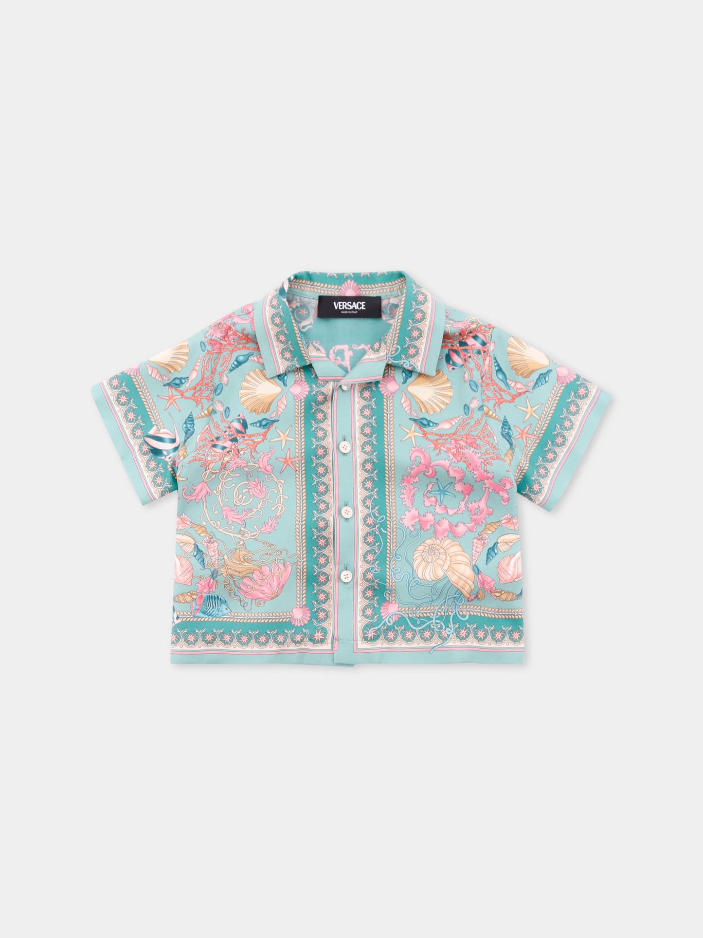 Camicia multicolor La Vacanza per neonati,Versace,1018697 1A15237 5GA30