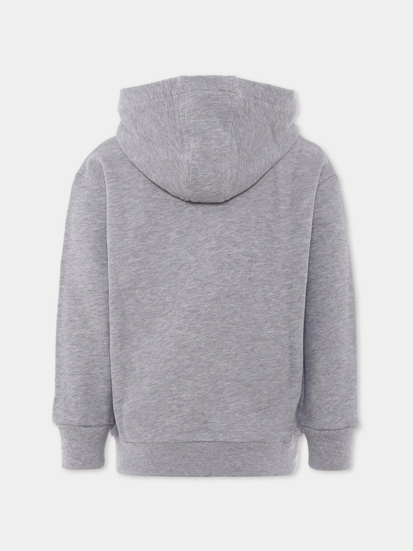 Felpa grigia con cappuccio e '90 vintage logo con spille per bambini,Versace,1018574 1A15324 2ES70