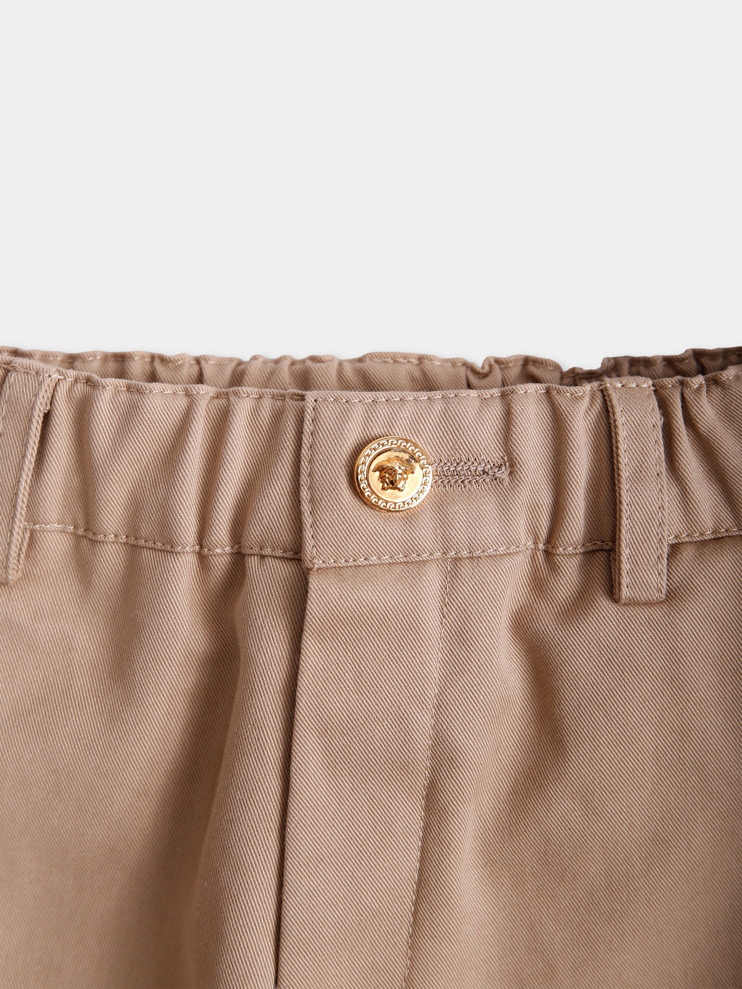 Beige cargo pants for baby boy