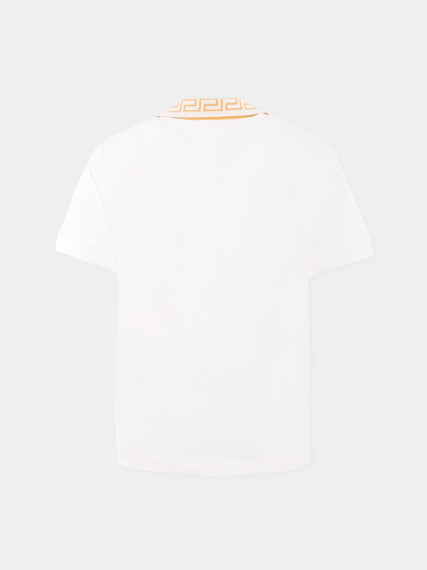 Polo avorio con Medusa per bambino,Versace,1018495 1A13012 2W110