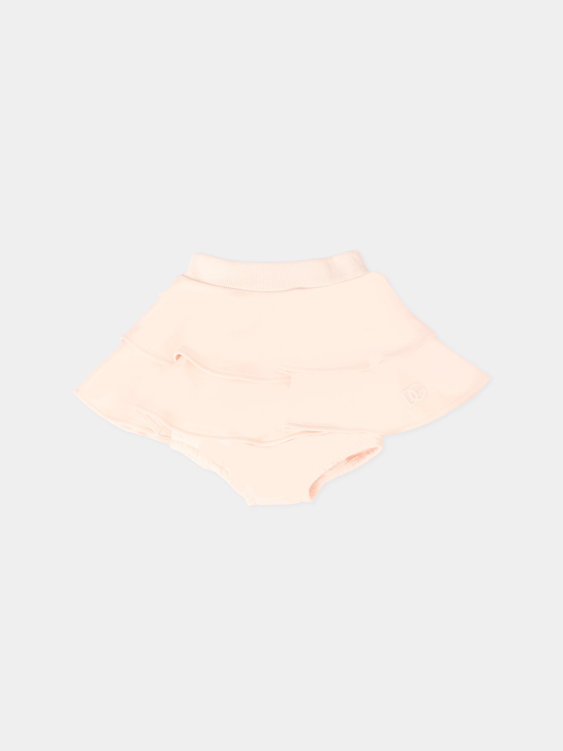 Gonna rosa per neonata con logo,Dolce & Gabbana Kids,L2JIB1 G7PIE F0210