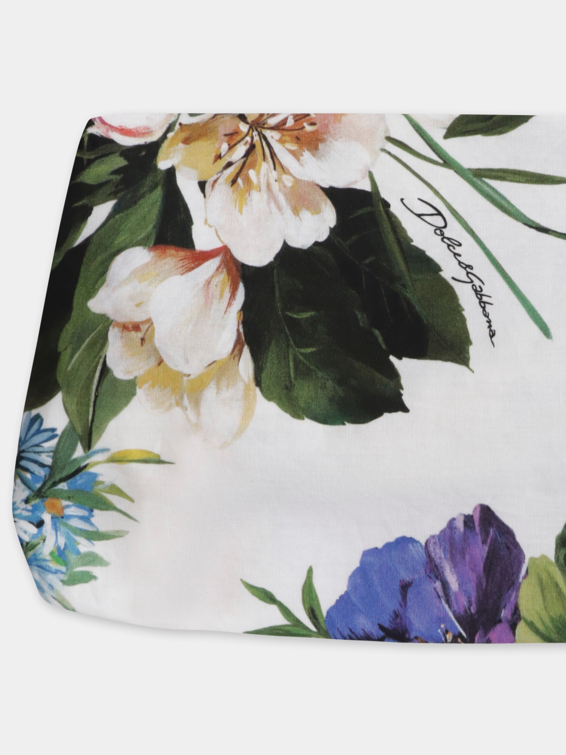 Fascia avorio per bambina con stampa floreale,Dolce & Gabbana Kids,LB4H91 HS5TV HA5PC