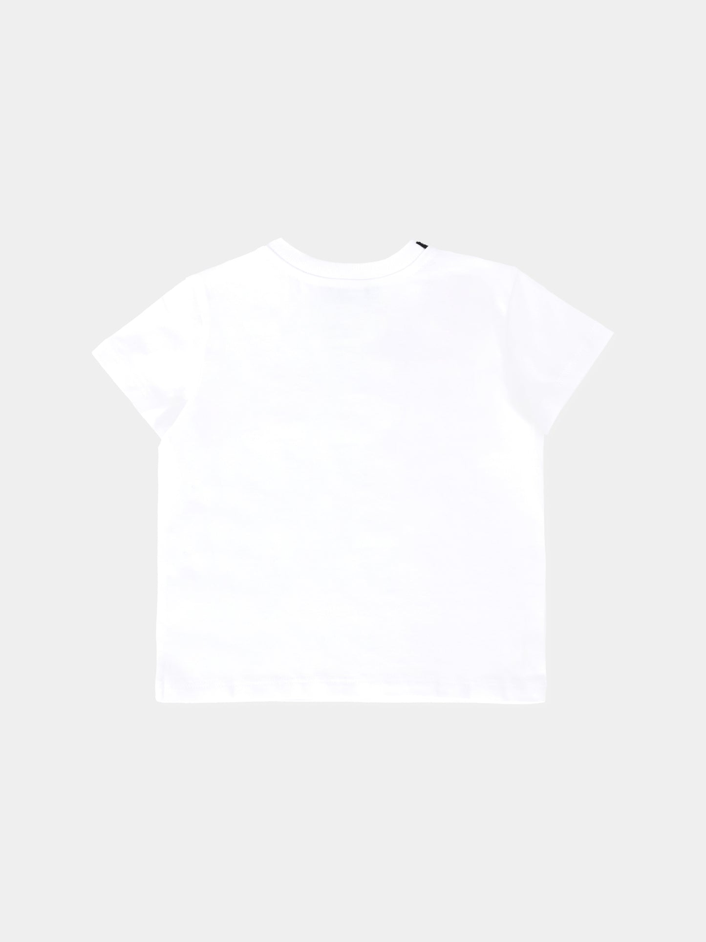 T-shirt bianca pr neonato con stampa maioliche e logo DG,Dolce & Gabbana Kids,L1JTEY G7NVC W0800