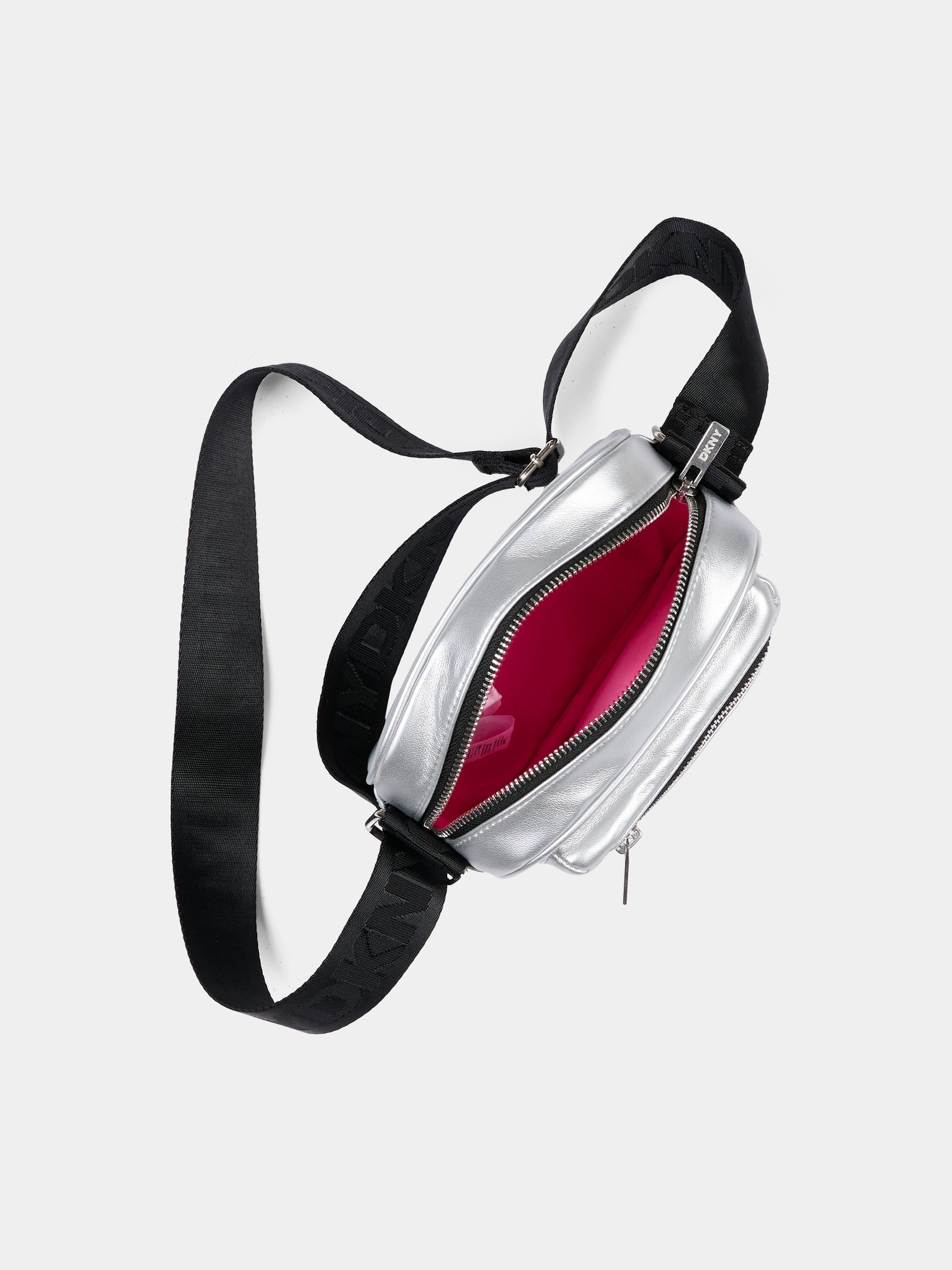 Borsa argento per bambina con logo,Dkny,D62474 016