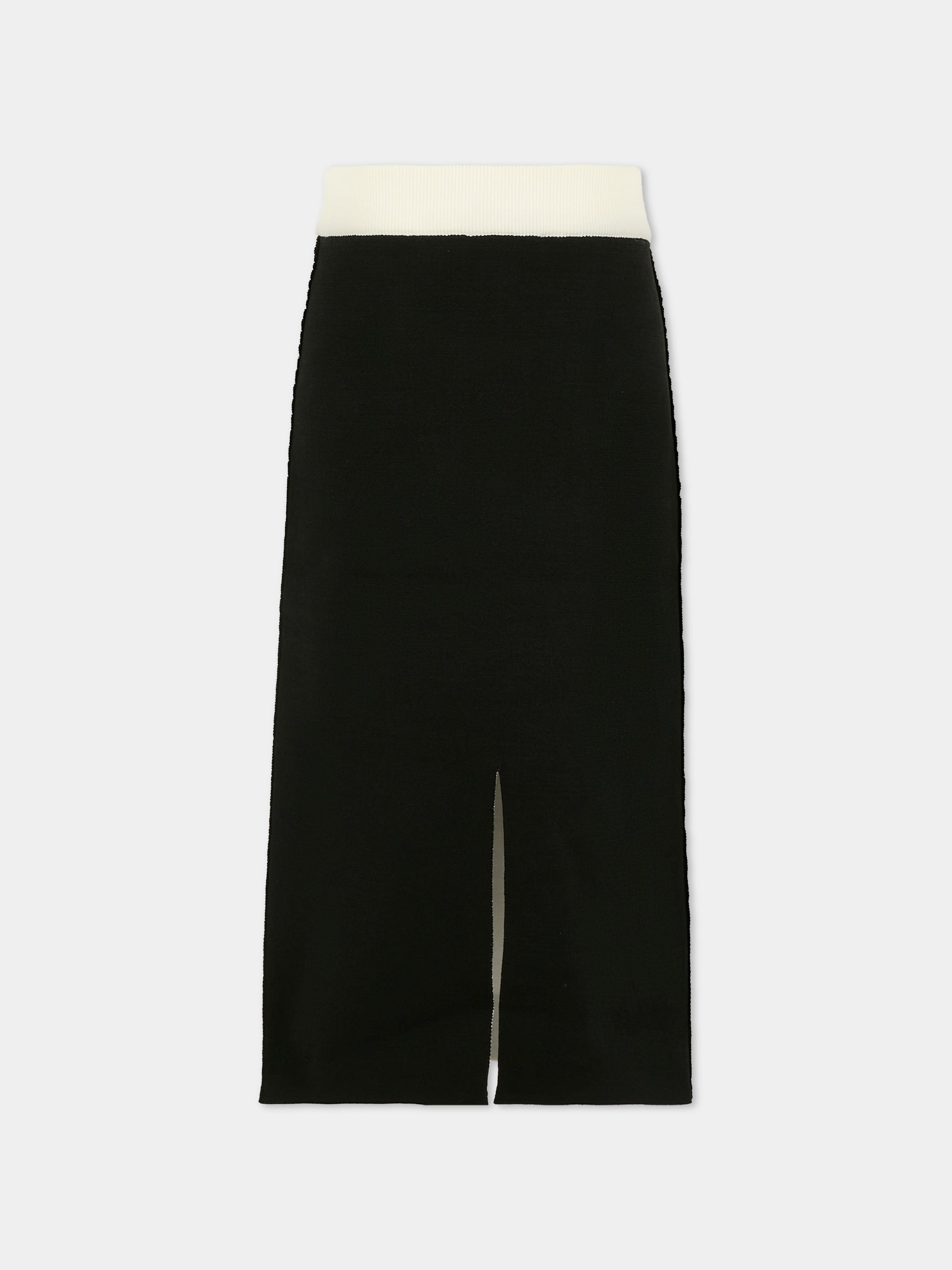 Gonna nera per bambina con logo bianco,Dkny,D62486 M91