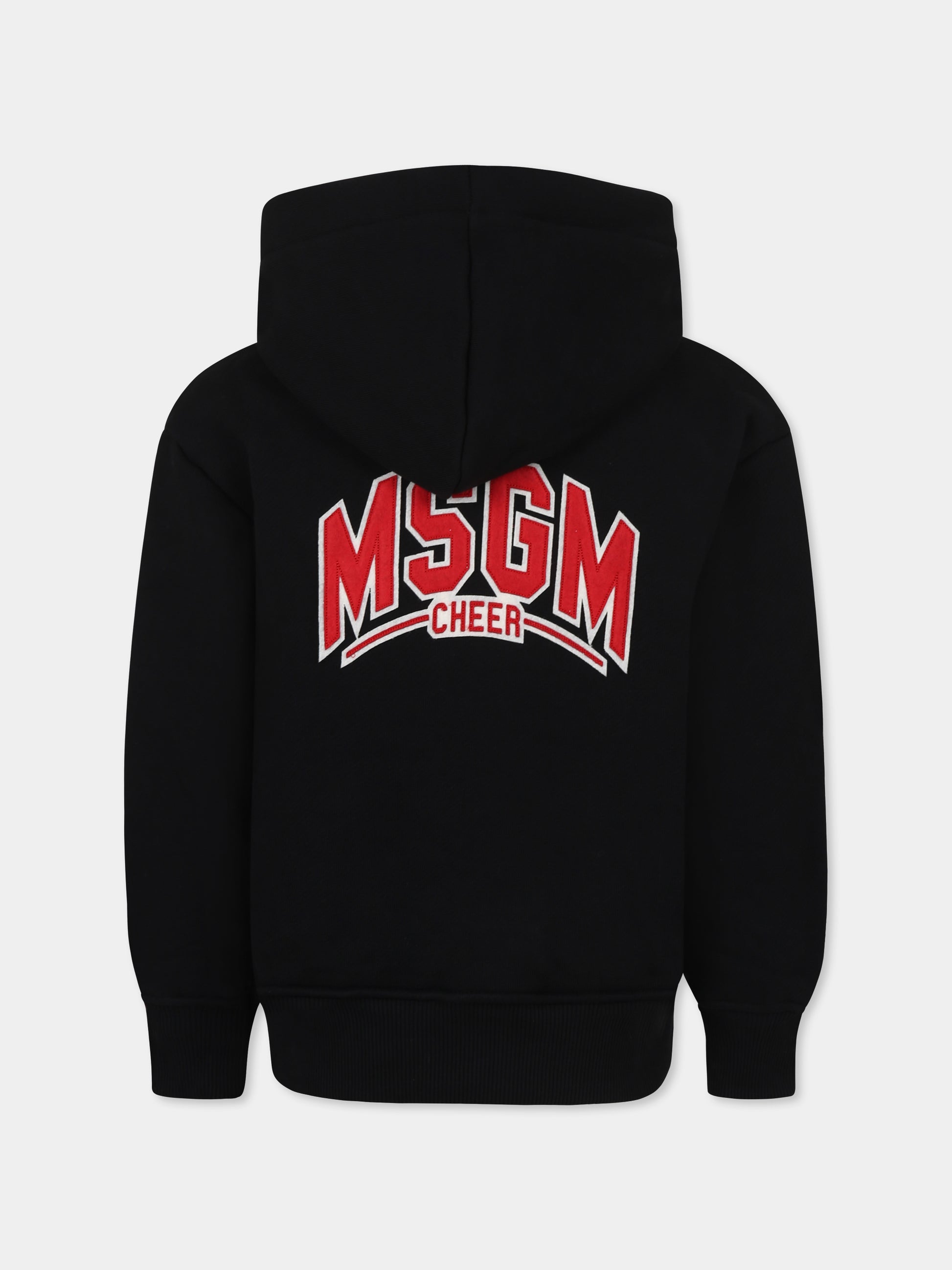 Felpa nera per bambino con logo,Msgm Kids,F4MSJBHS226 110