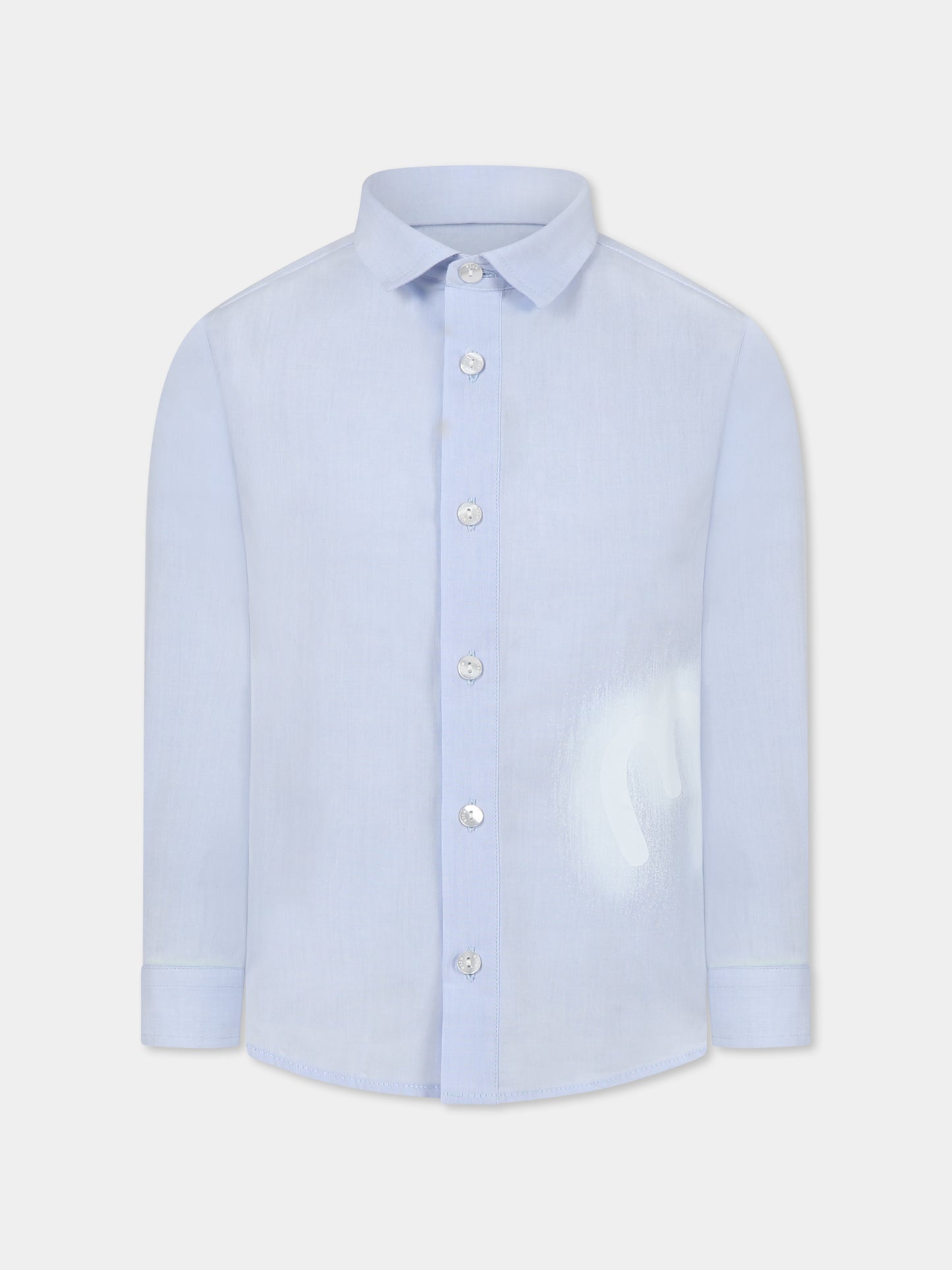 Light blue shirt for boy with logo