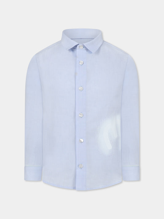 Light blue shirt for boy with logo