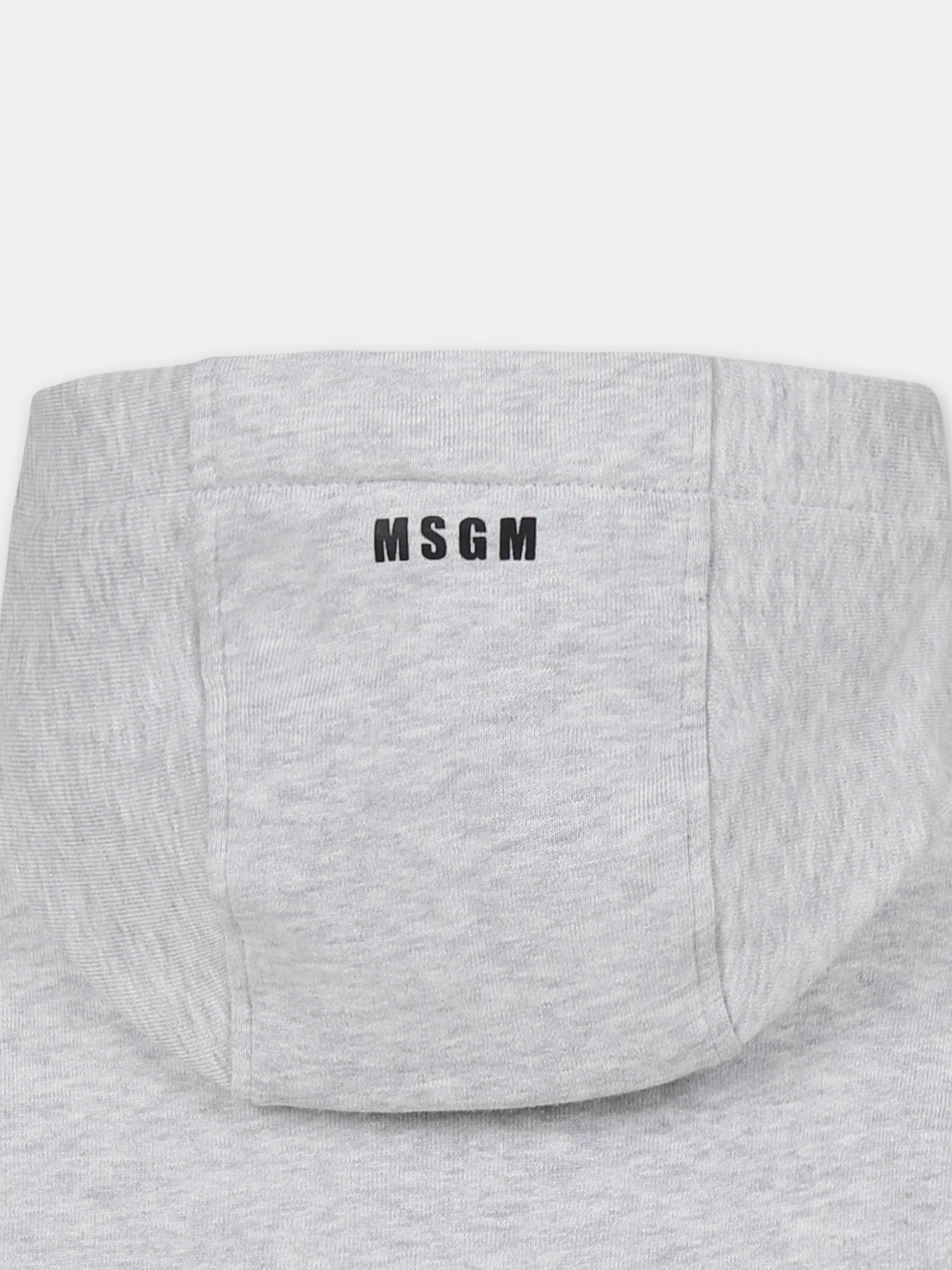 Vestito grigio per bambina con logo,Msgm Kids,F4MSJGDR070 107