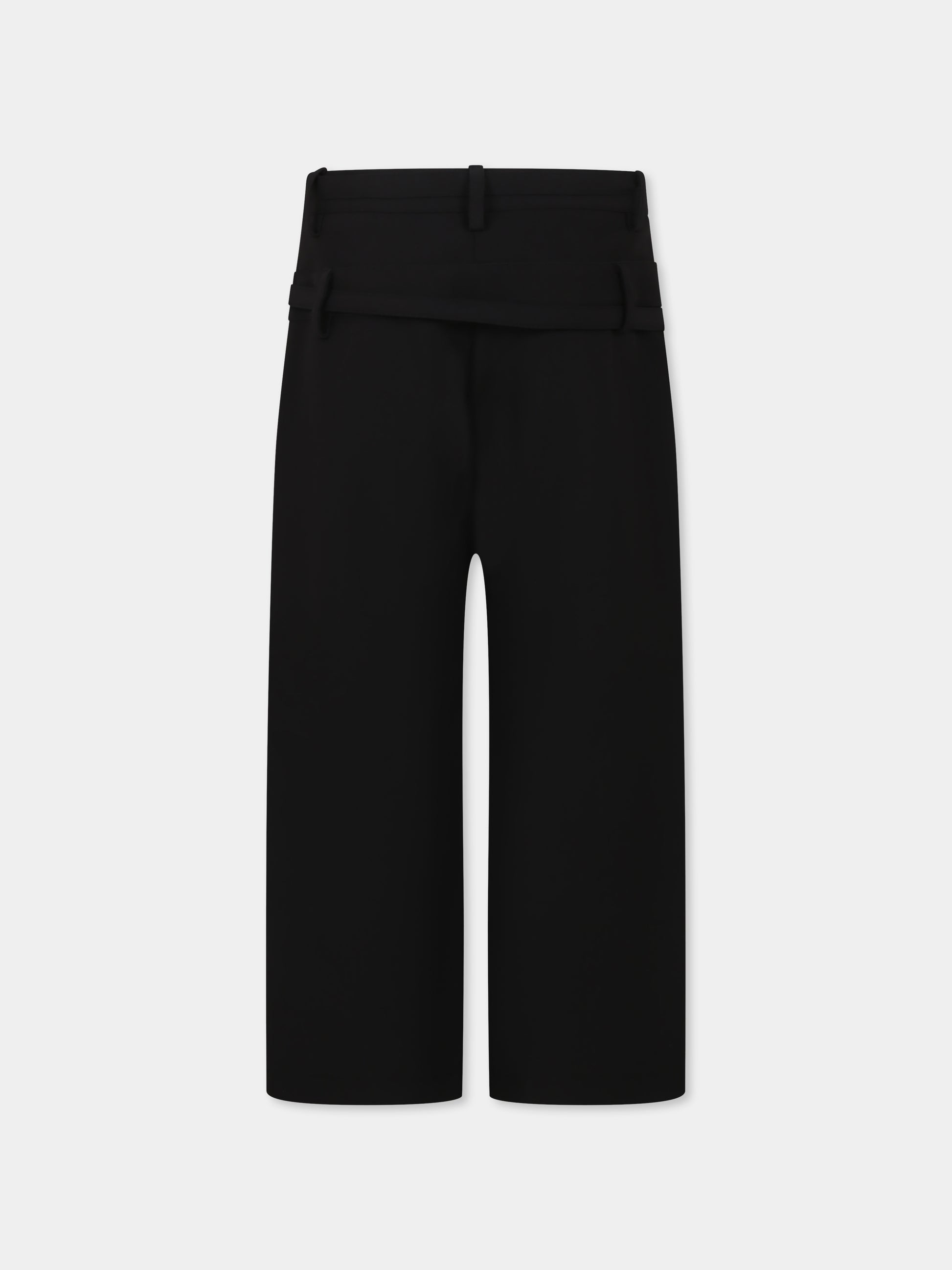 Pantaloni neri per bambina con logo,Msgm Kids,F4MSJGPA146 110