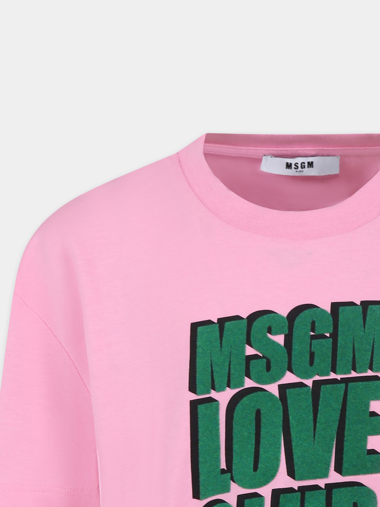 Pink t-shirt for girl with logo