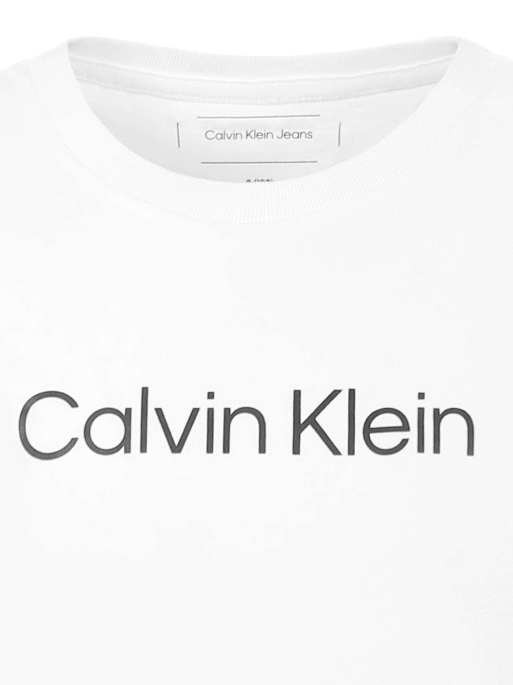 T-Shirt bianca per bambino con logo,Calvin Klein Kids,IU0IU00682 YAF