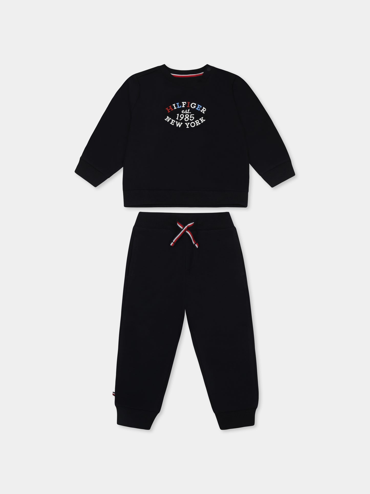 Completo blu per neonato con logo e bandierina,Tommy Hilfiger Junior,KN0KN01863 DW5