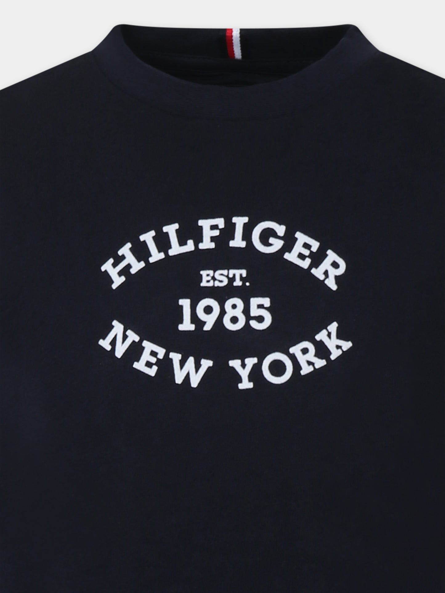 T-shirt blu per bambino con logo,Tommy Hilfiger Junior,KB0KB08658 DW5