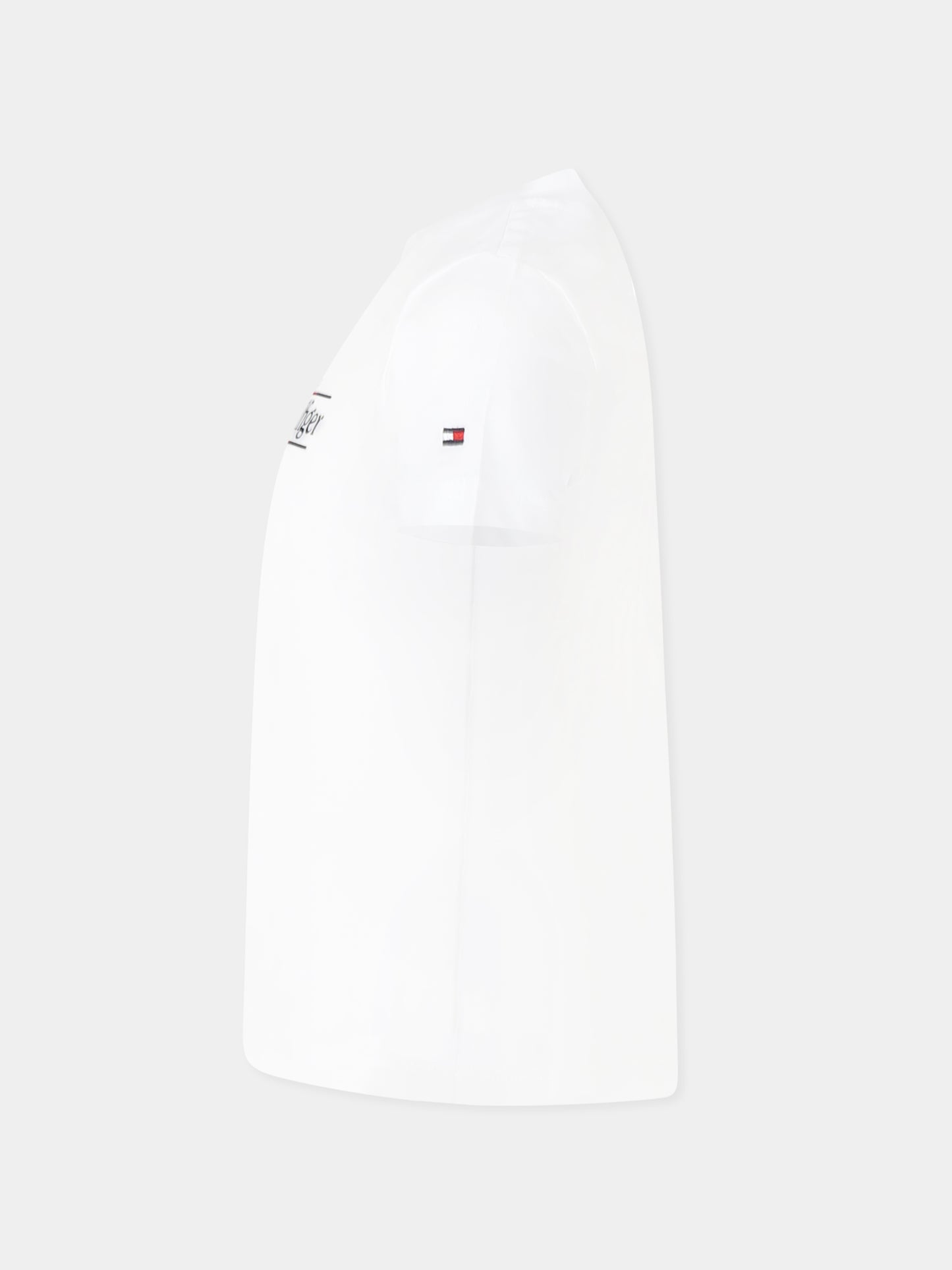 T-shirt bianca per bambino con logo,Tommy Hilfiger Junior,KB0KB09158 YBR