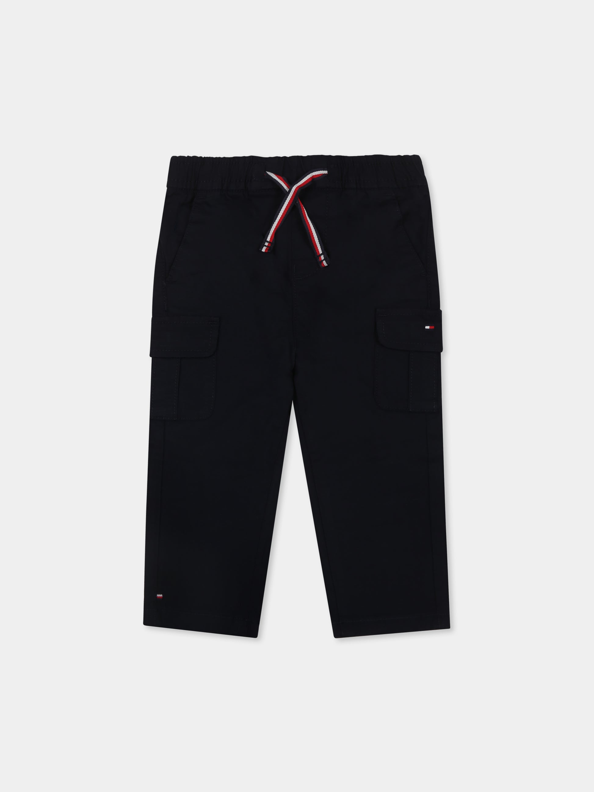Pantaloni blu per neonato con bandierina,Tommy Hilfiger Junior,KN0KN01840 DW5