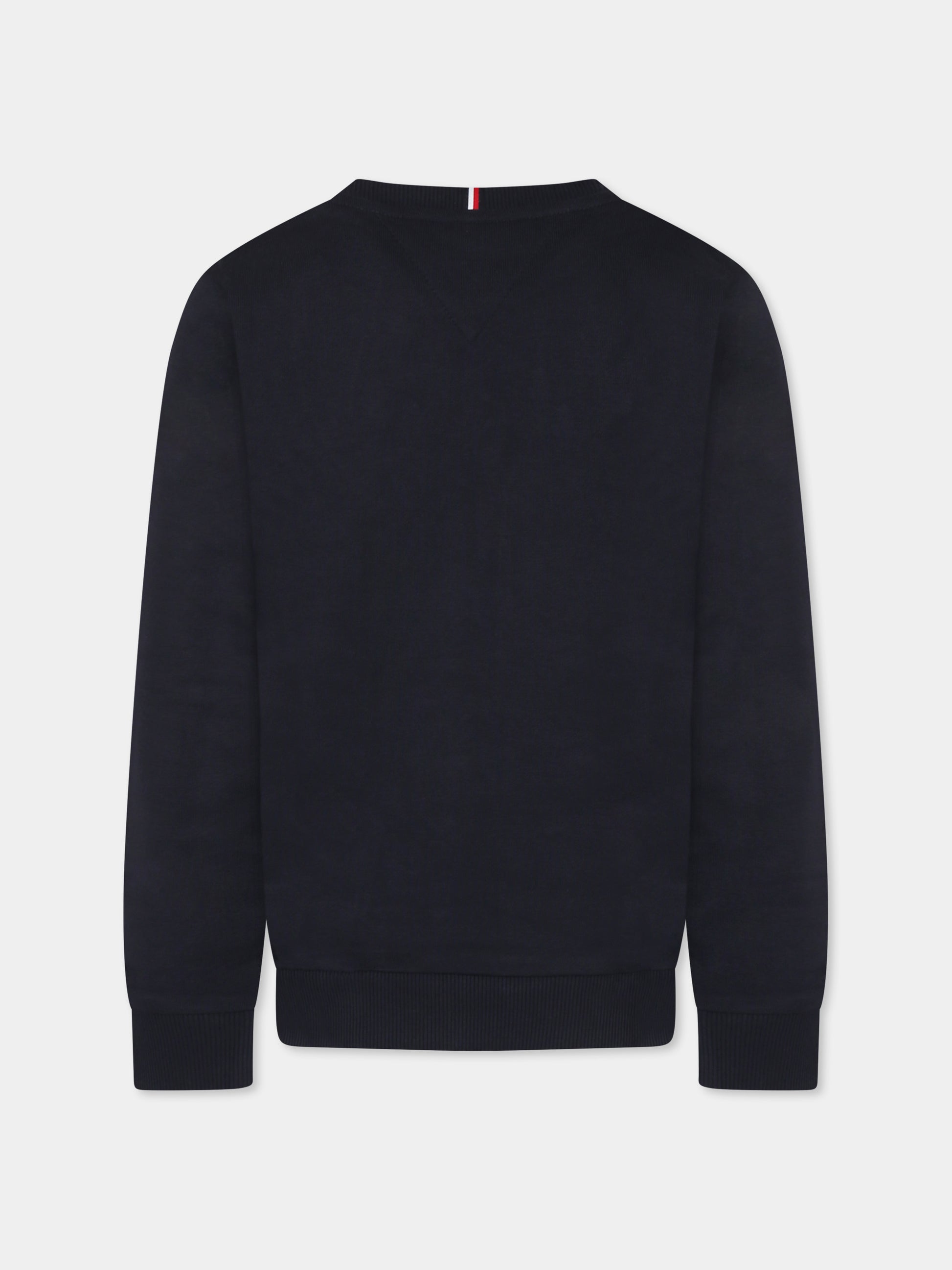 Felpa blu per bambino con logo,Tommy Hilfiger Junior,KB0KB08713 DW5