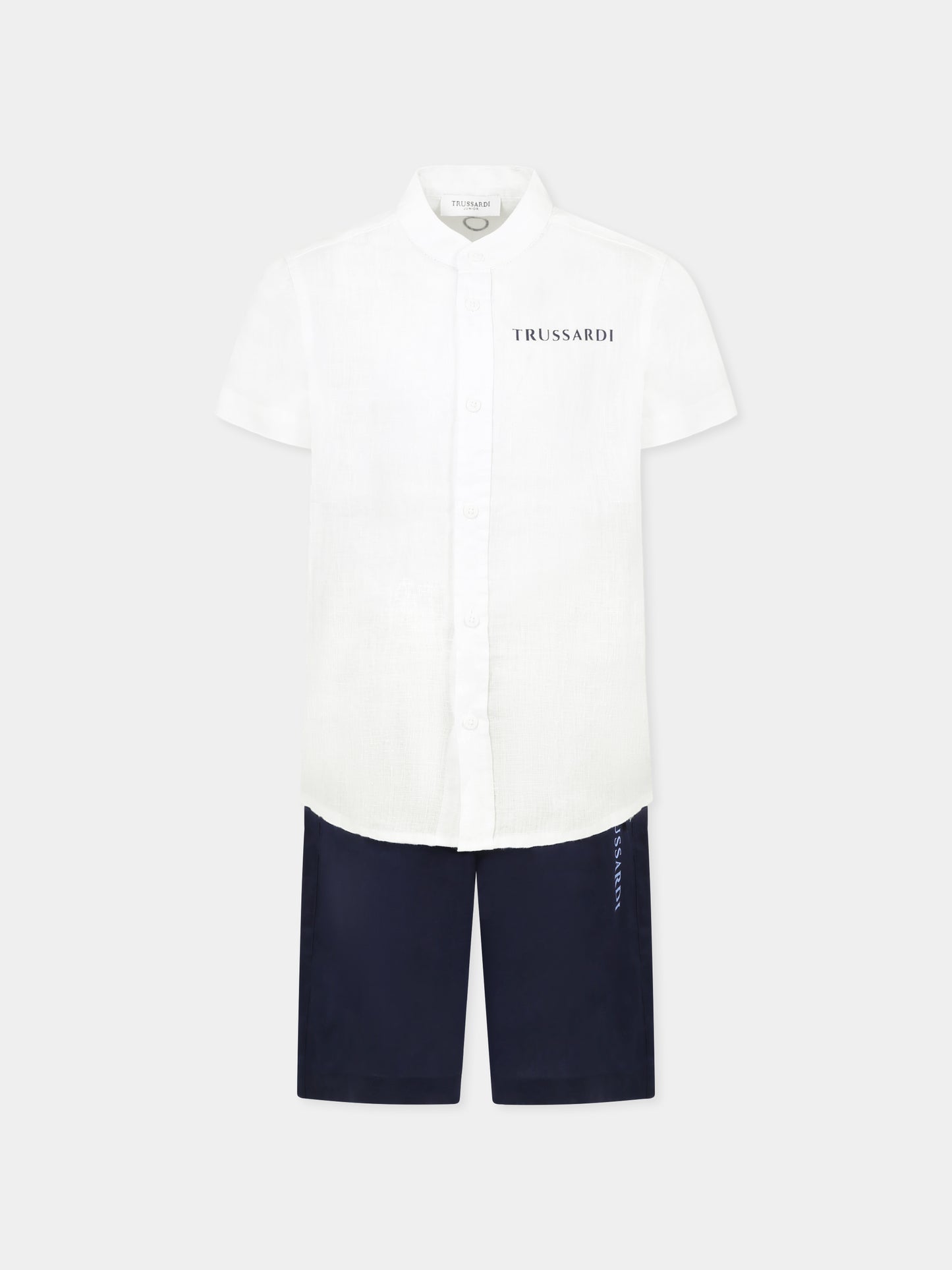 Completo blu per bambino con logo,Trussardi Junior,TBP25013CL BLACK