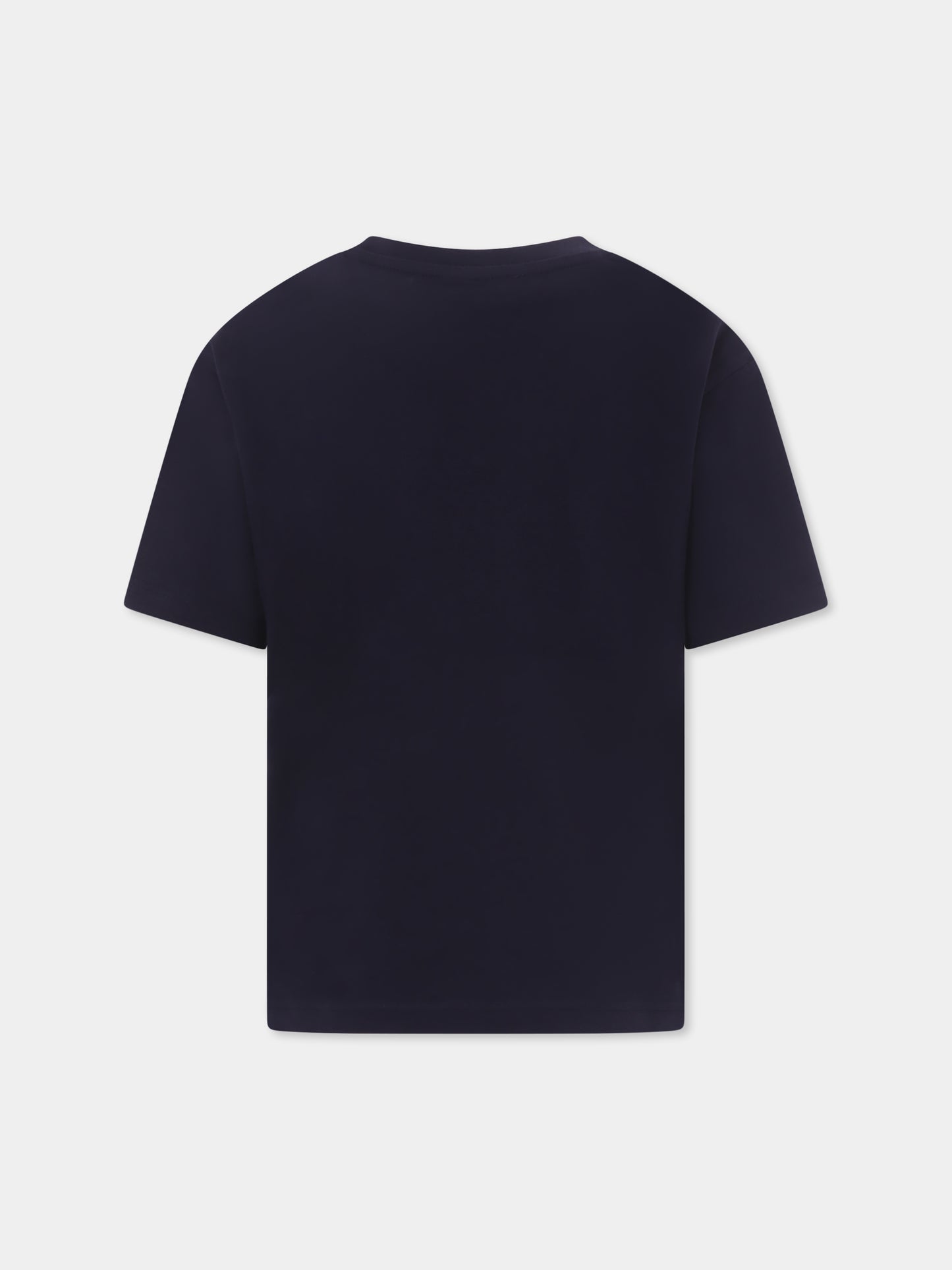 T-shirt blu per bambino con logo,Trussardi Junior,TBP25030TS BLUE NAVY