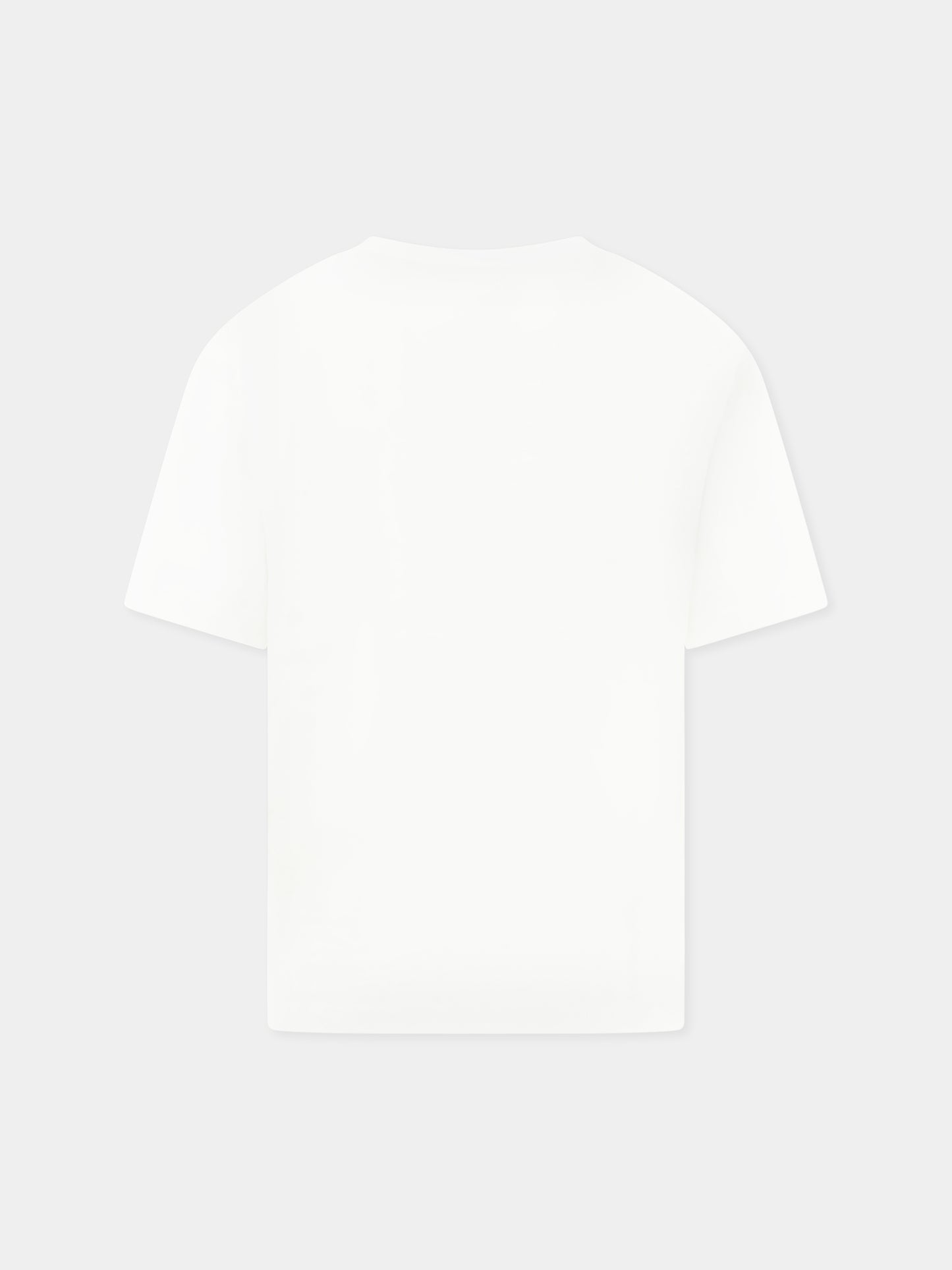 White t-shirt for boy with logo