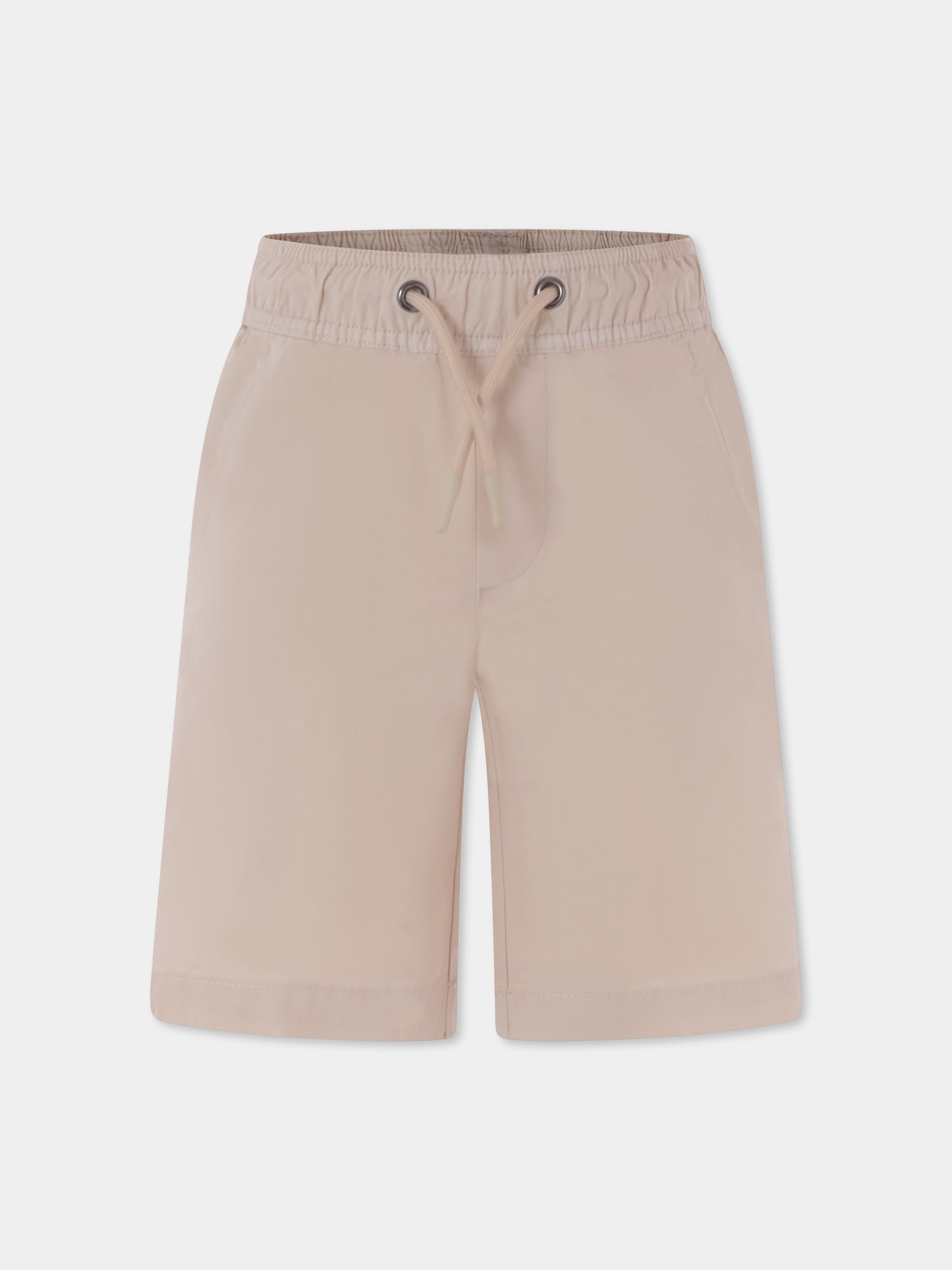 Shorts beige per bambino con logo,Trussardi Junior,TBP25076BE BEIGE LIGHT