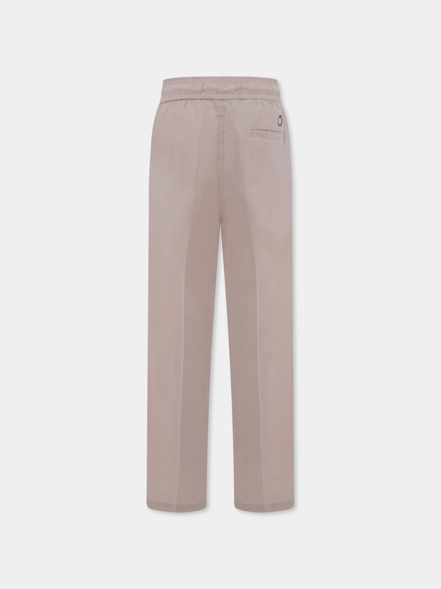 Pantaloni avorio per bambino con logo,Trussardi Junior,TBP25094PA BEIGE LIGHT