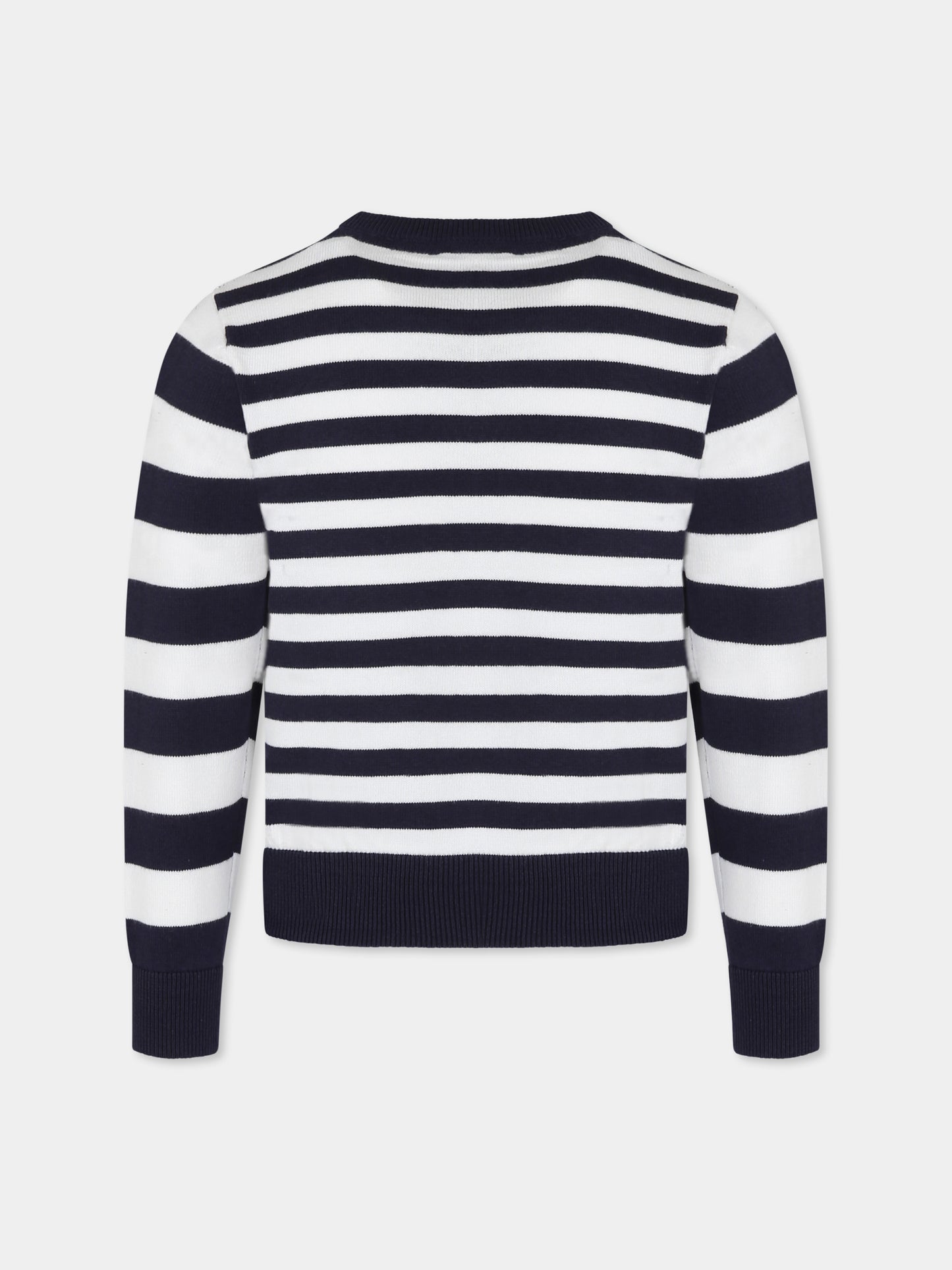 Maglione bianco per bambino con logo,Trussardi Junior,TBP25109MA WHITE