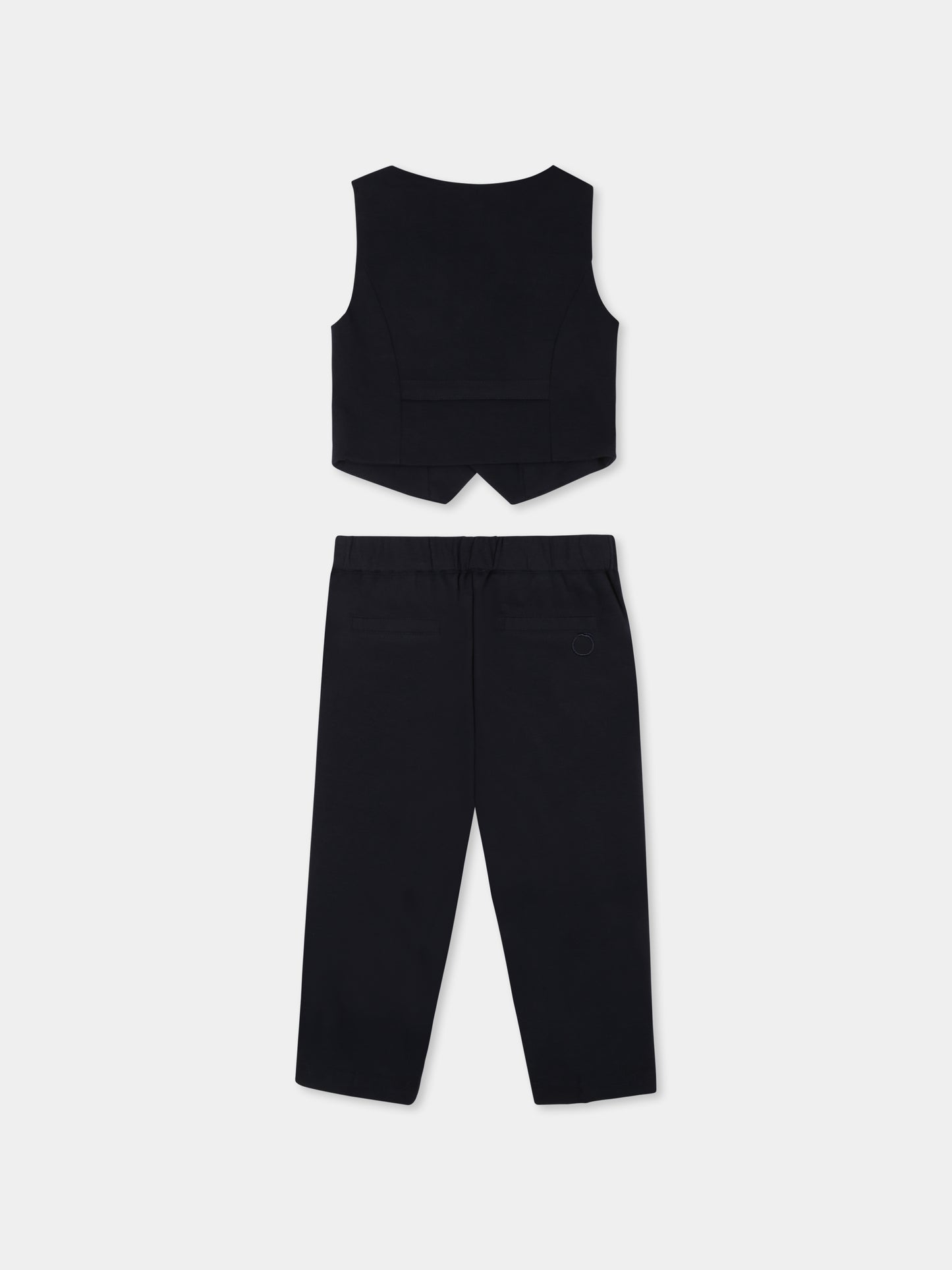 Completo blu per neonato con logo,Trussardi Junior,TIP25048JP BLUE NAVY