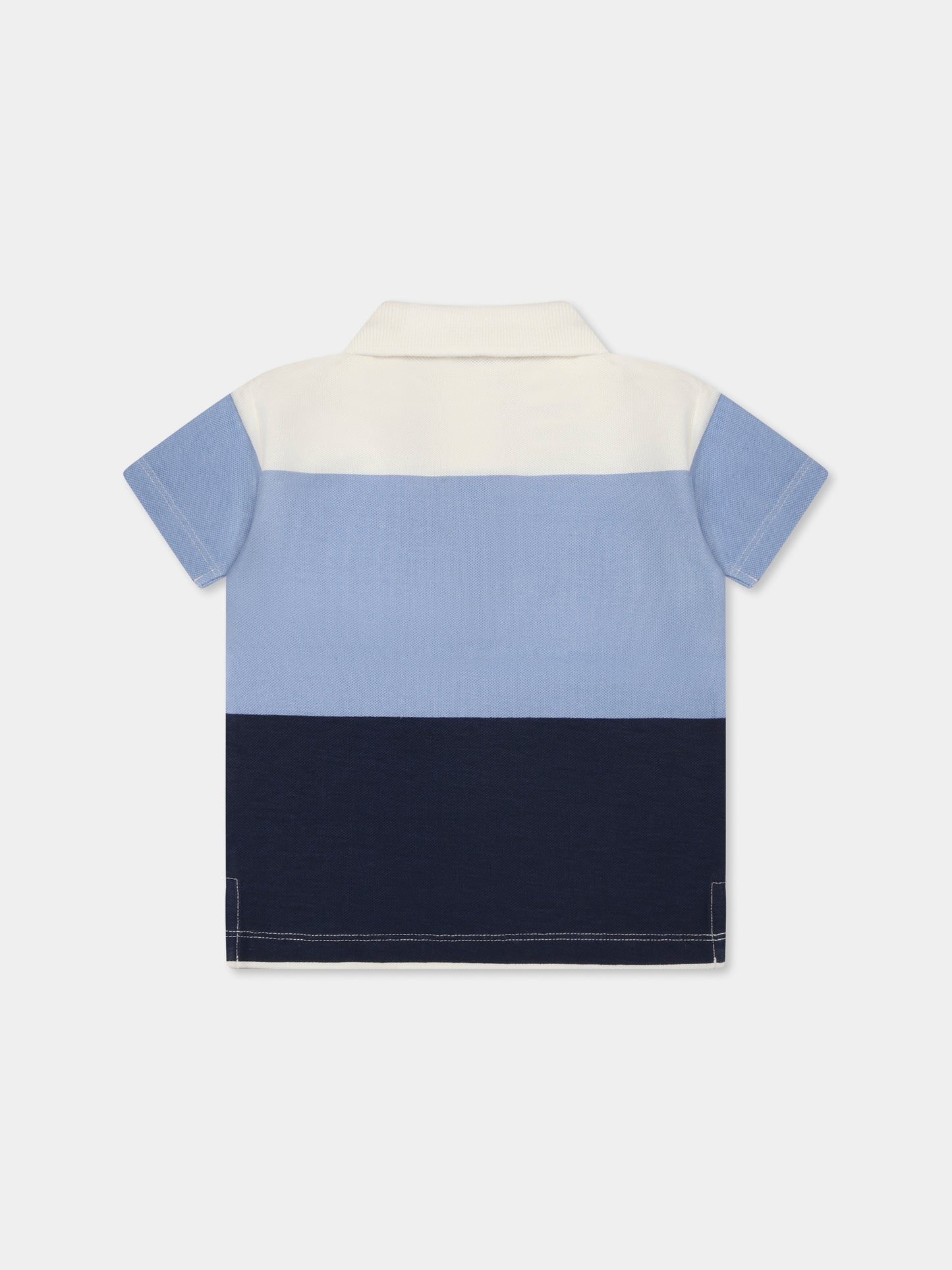 Polo multicolor per neonato con logo,Trussardi Junior,TIP25053PO WHITE