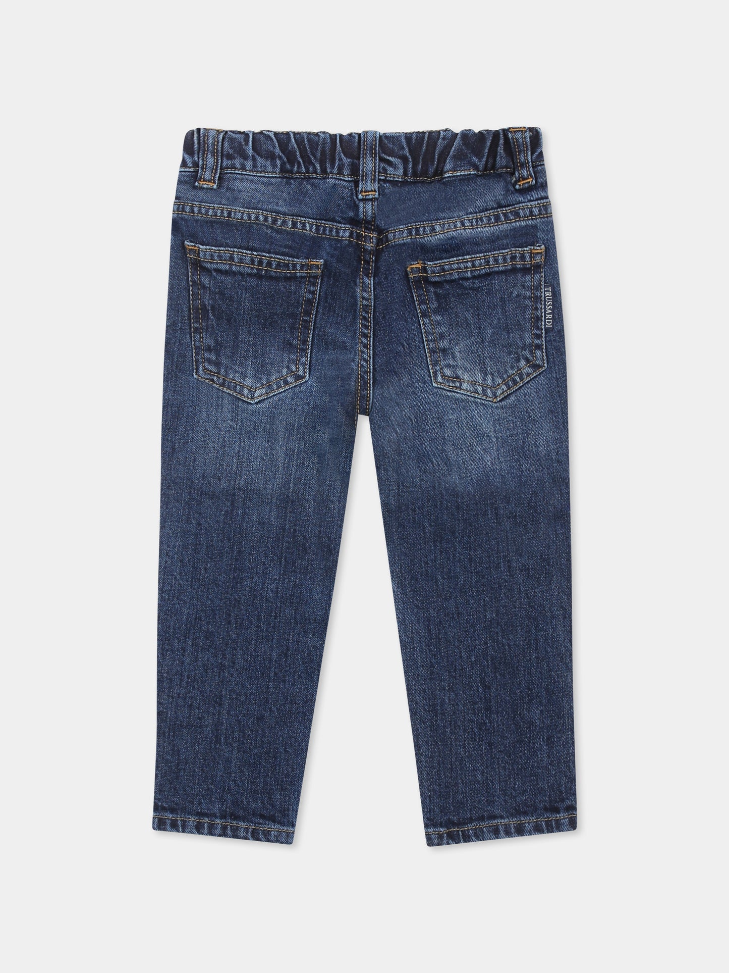 Jeans denim per neonato,Trussardi Junior,TIP25101JE DENIM BLUE MEDIUM