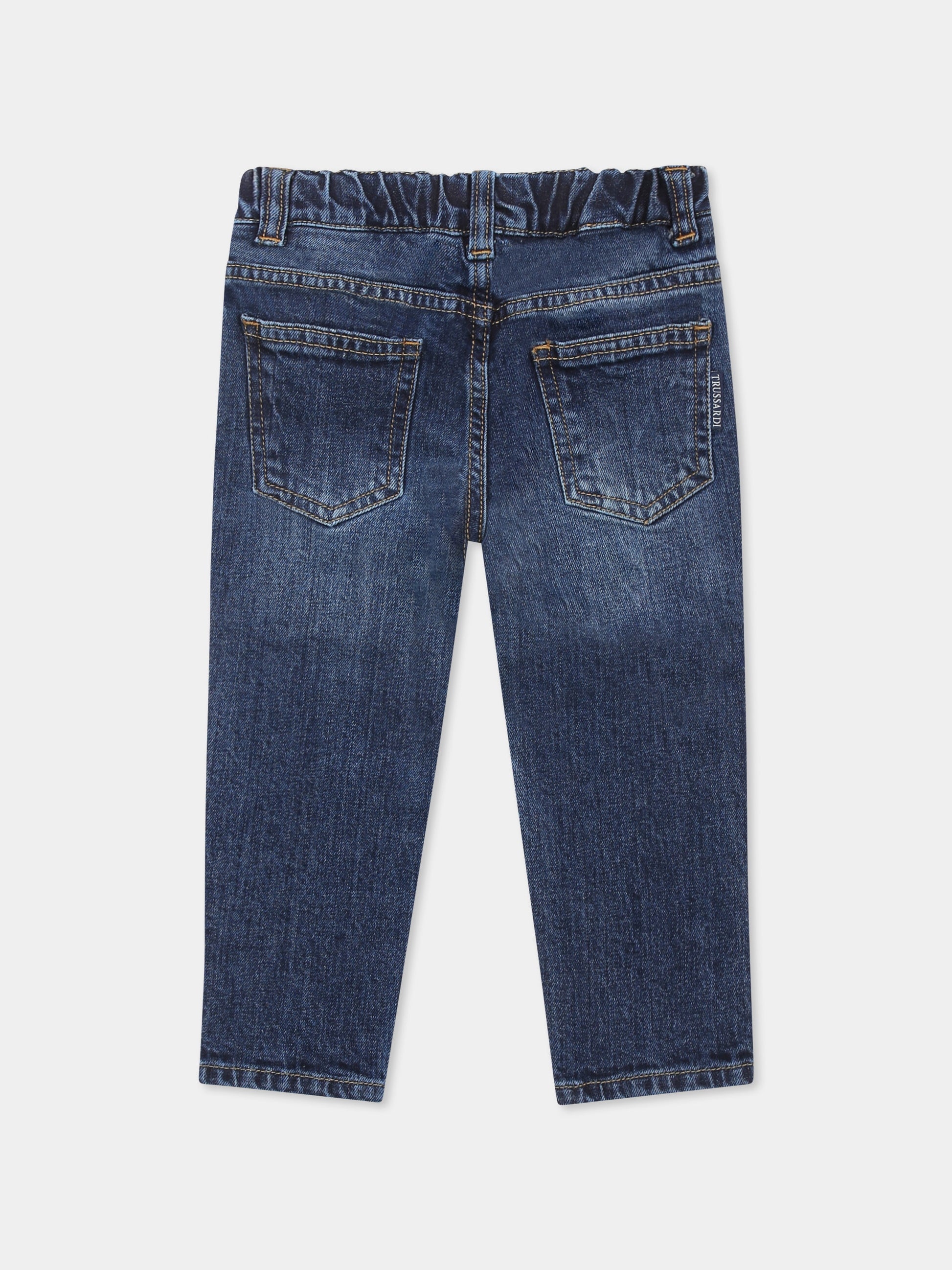 Jeans denim per neonato,Trussardi Junior,TIP25101JE DENIM BLUE MEDIUM