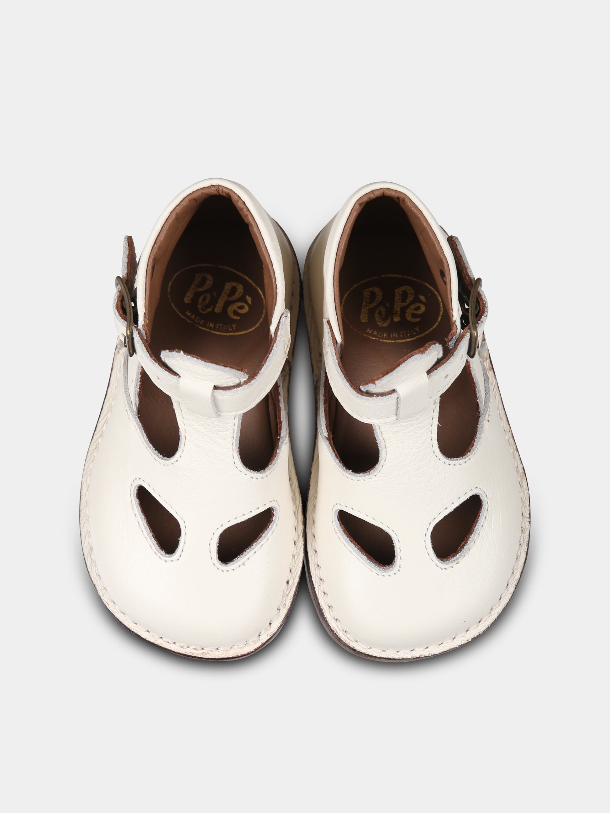 Occhi di bue avorio per bambina,Pèpè,01030 SOUFSC MILK