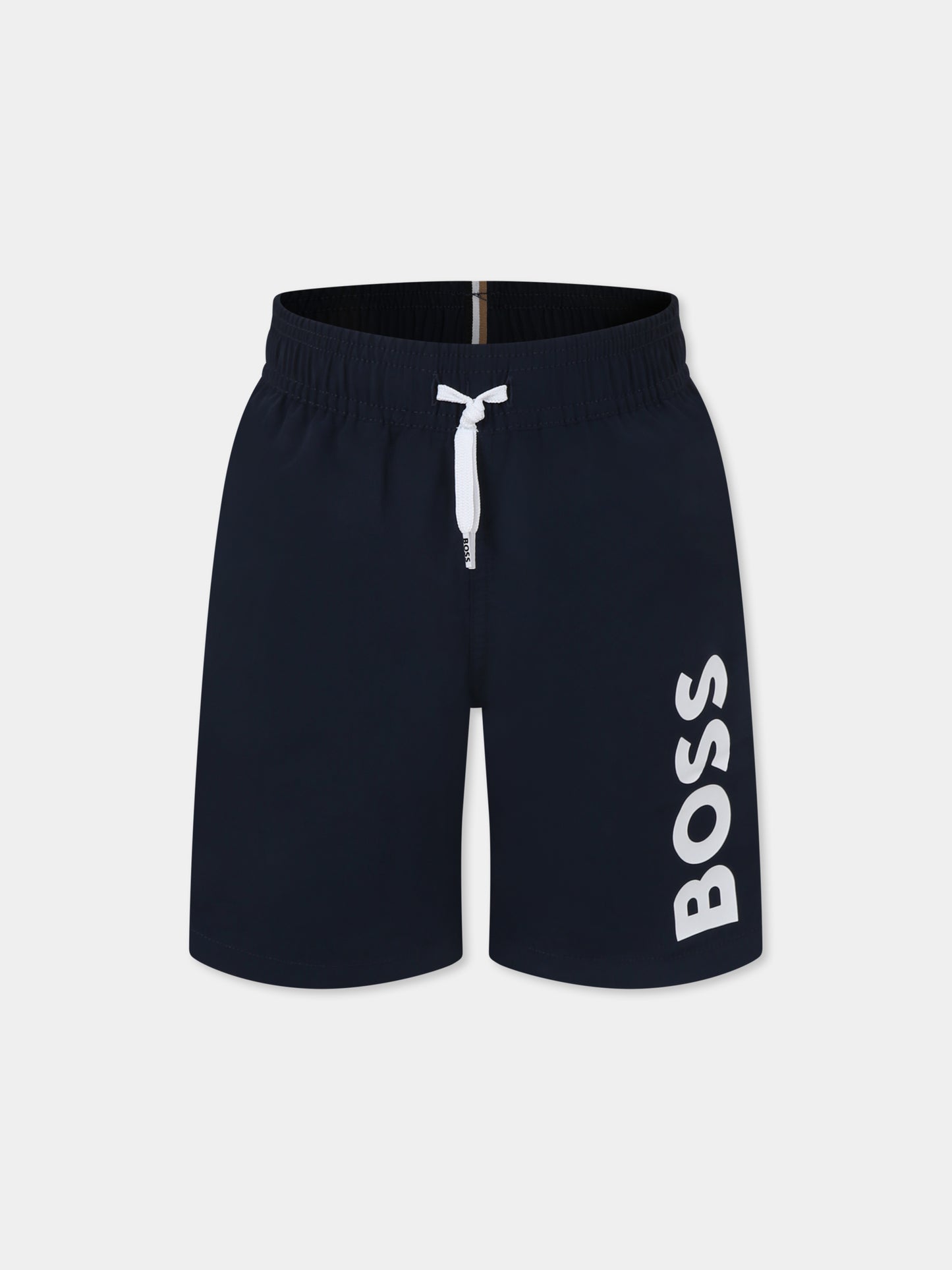 Boxer mare blu per bambino con logo,Boss,J50662 849