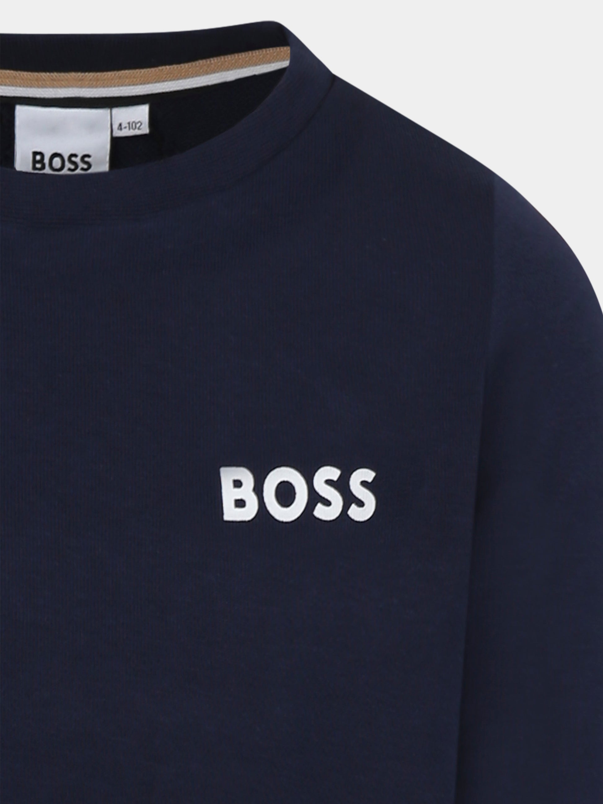 Felpa blu per bambino con logo,Boss,J50713 849