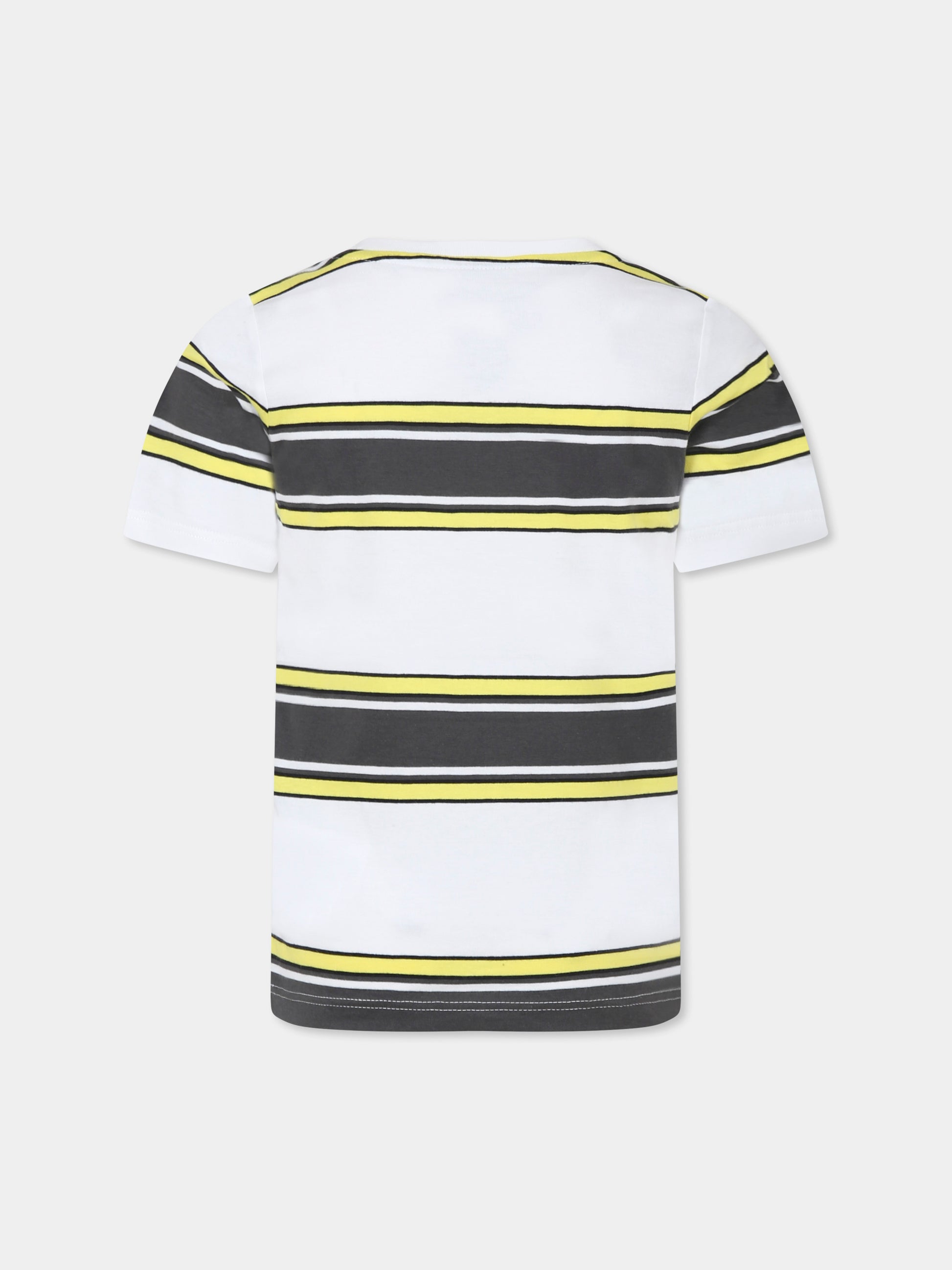 T-shirt bianca per bambino con logo,Boss,J50721 N05