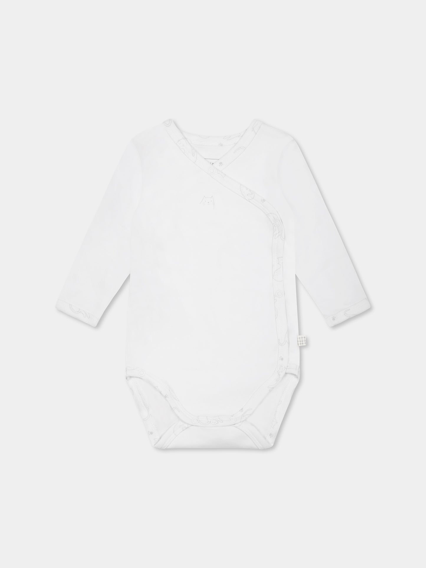 Set tutina bianco per neonati con gatto,Carrement Beau,Y30004 10P