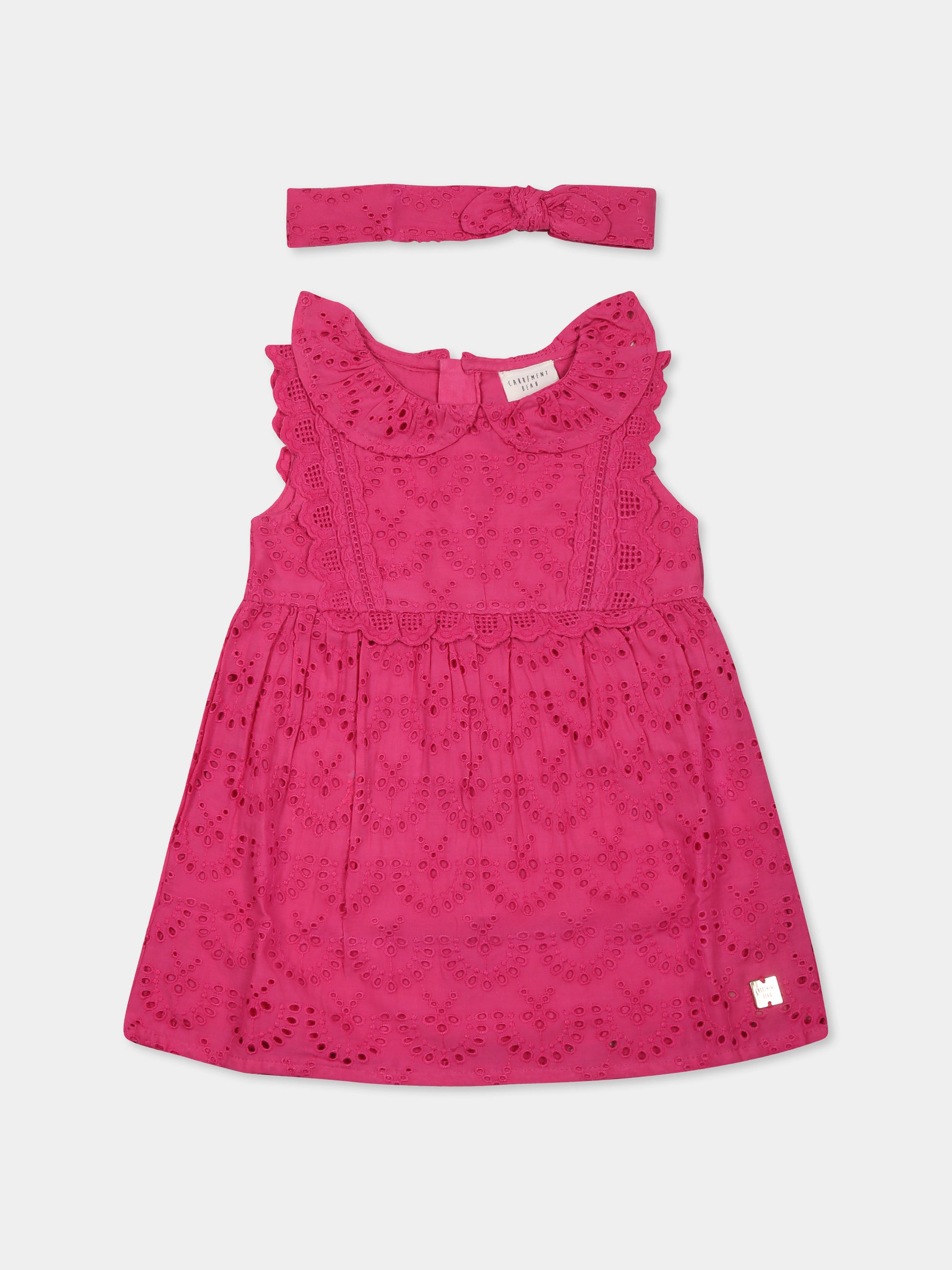 Vestito fucsia per neonata con logo,Carrement Beau,Y30088 49M